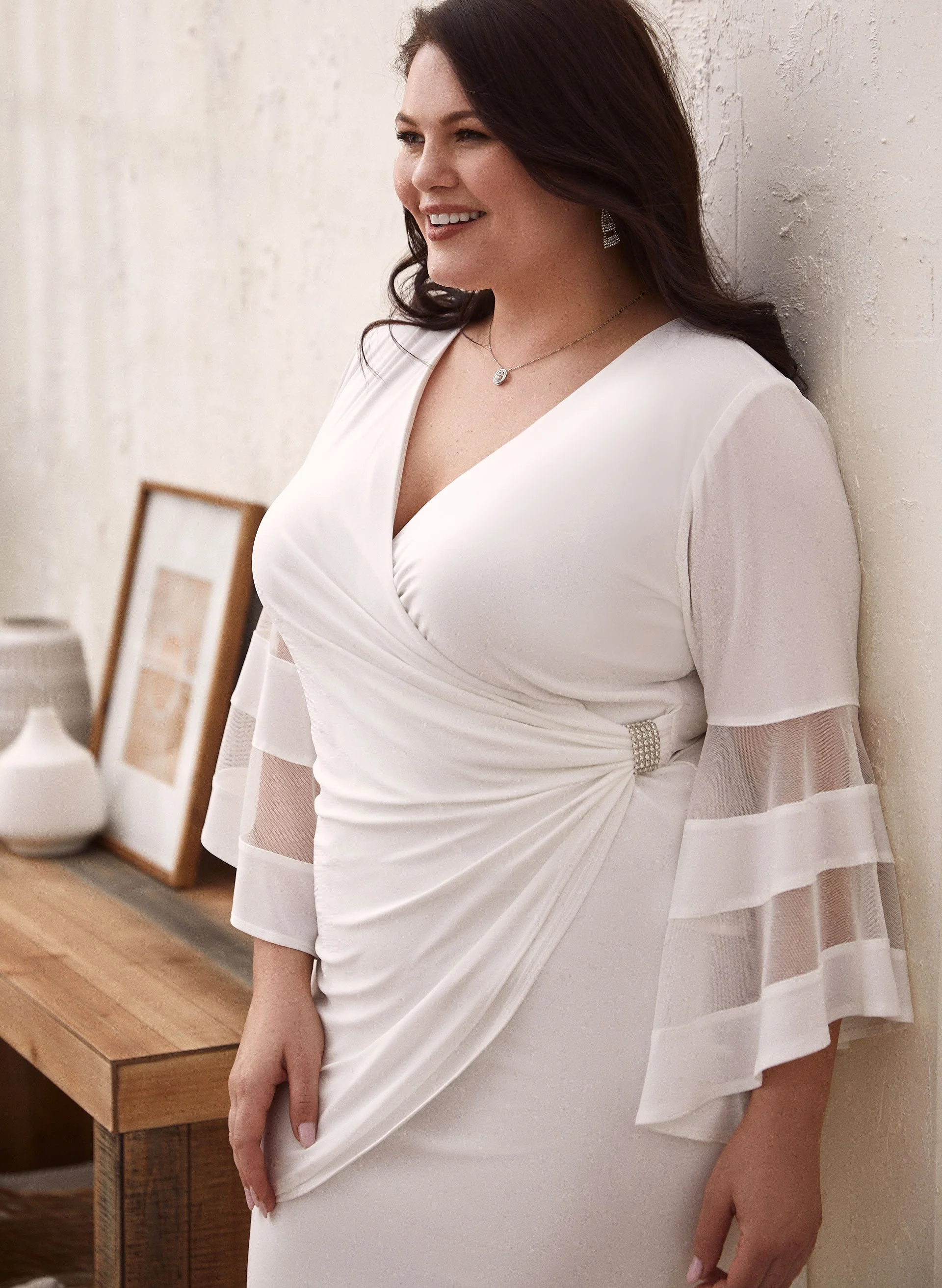 Illusion Insert Jersey Dress - Image 2