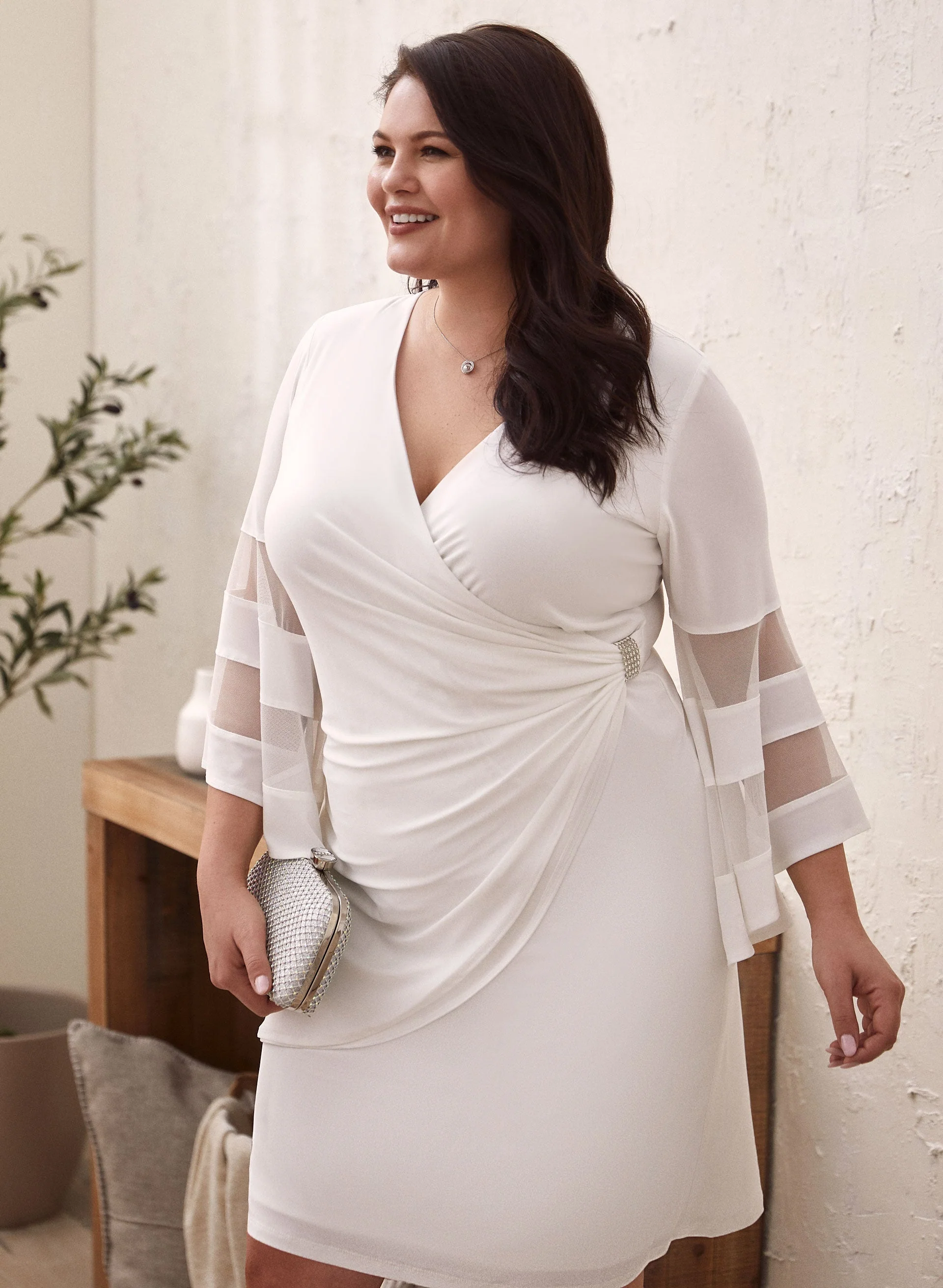 Illusion Insert Jersey Dress - Image 4