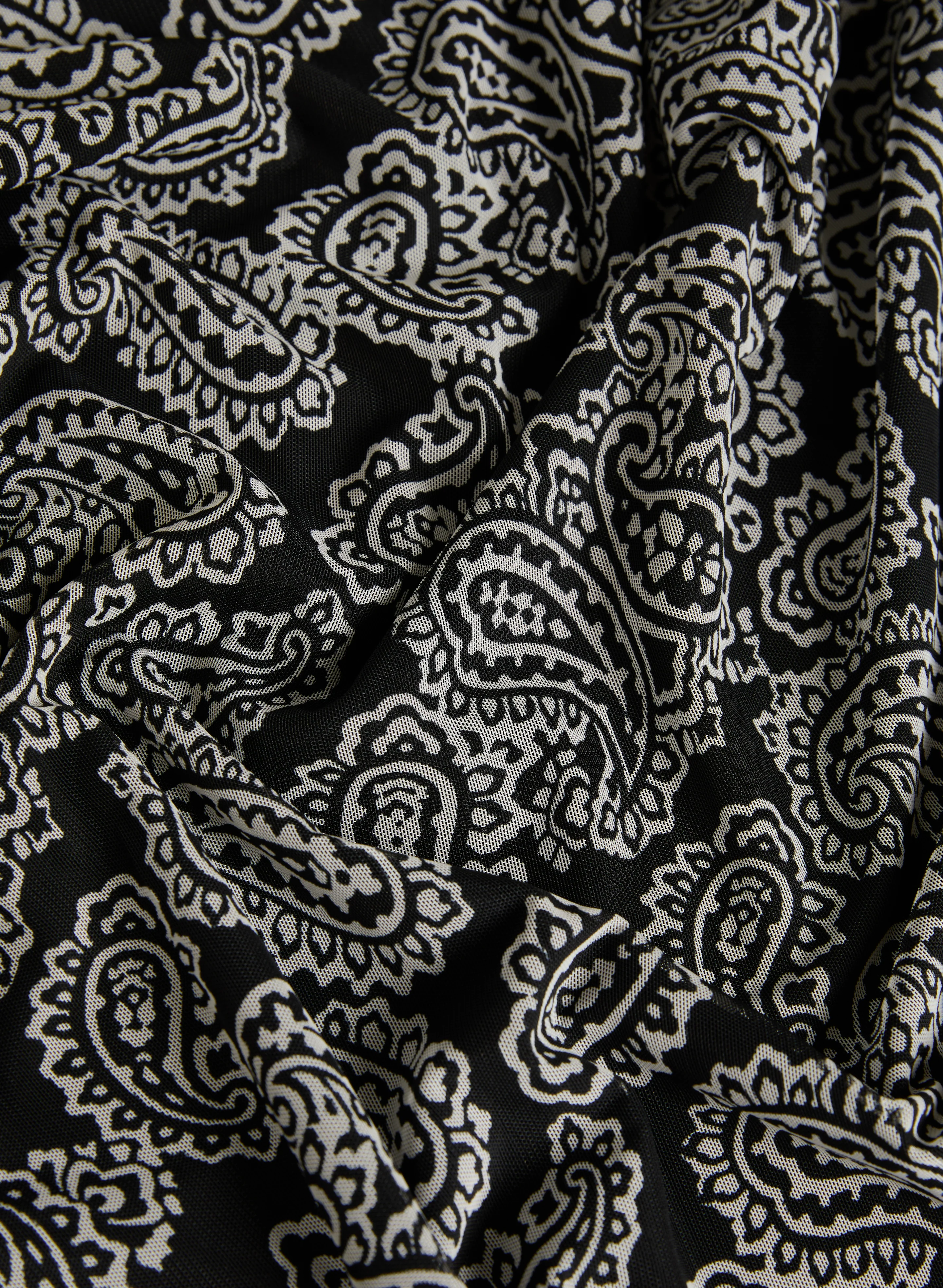 Illusion Neck Paisley Print Top - Image 7