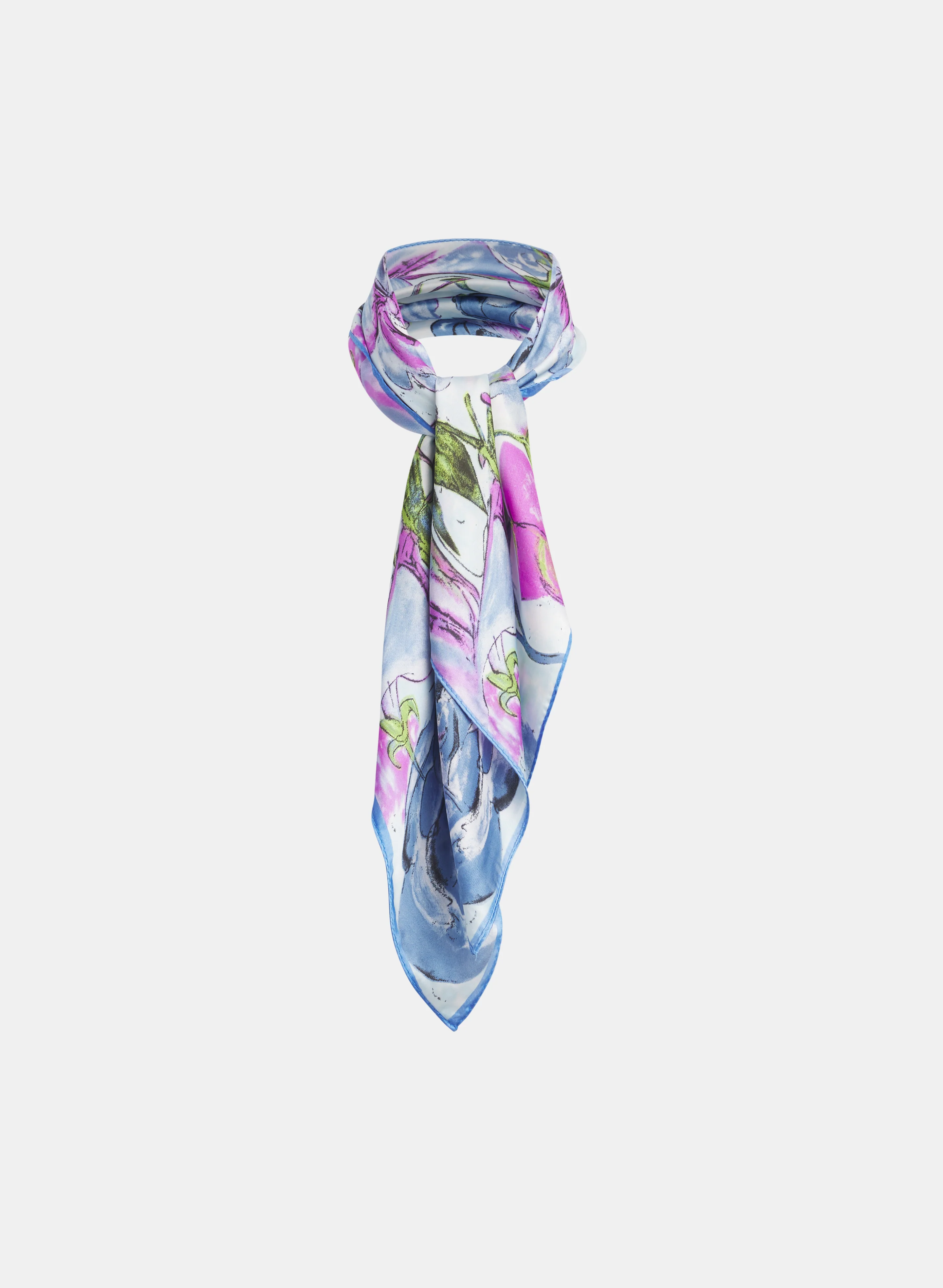 Illustrated Floral Print Scarf
