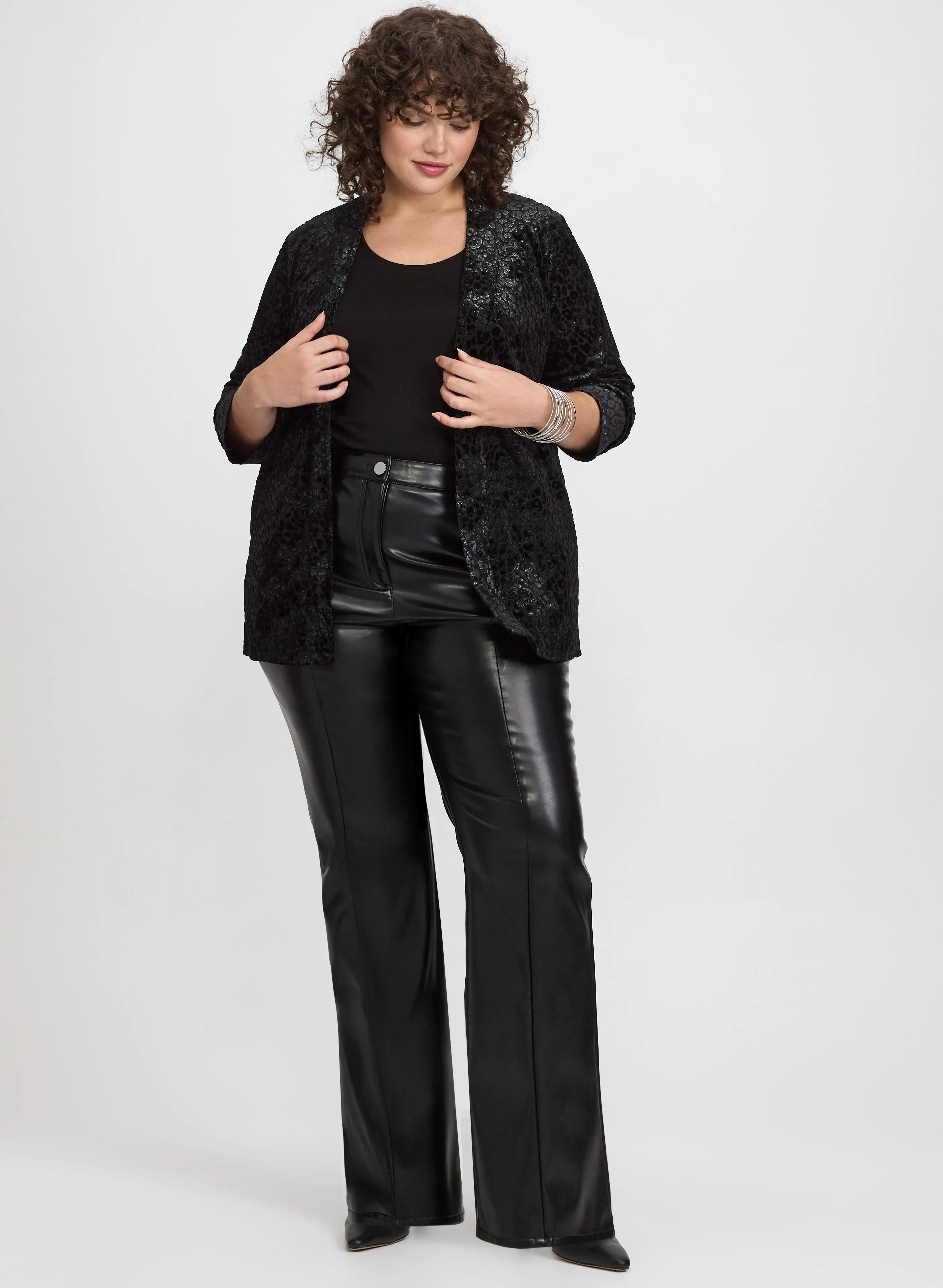 Iridescent Leopard Motif Cardigan - Image 3