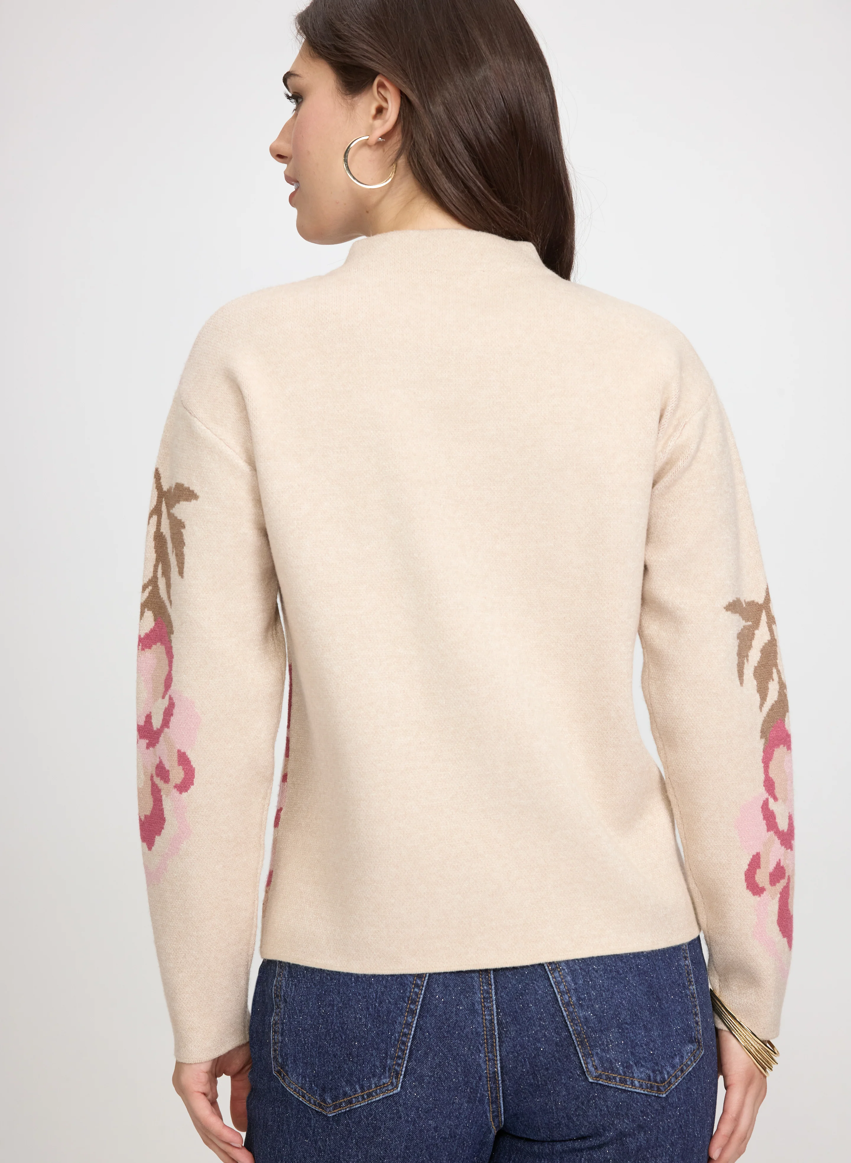 Jacquard Floral Pullover - Image 4
