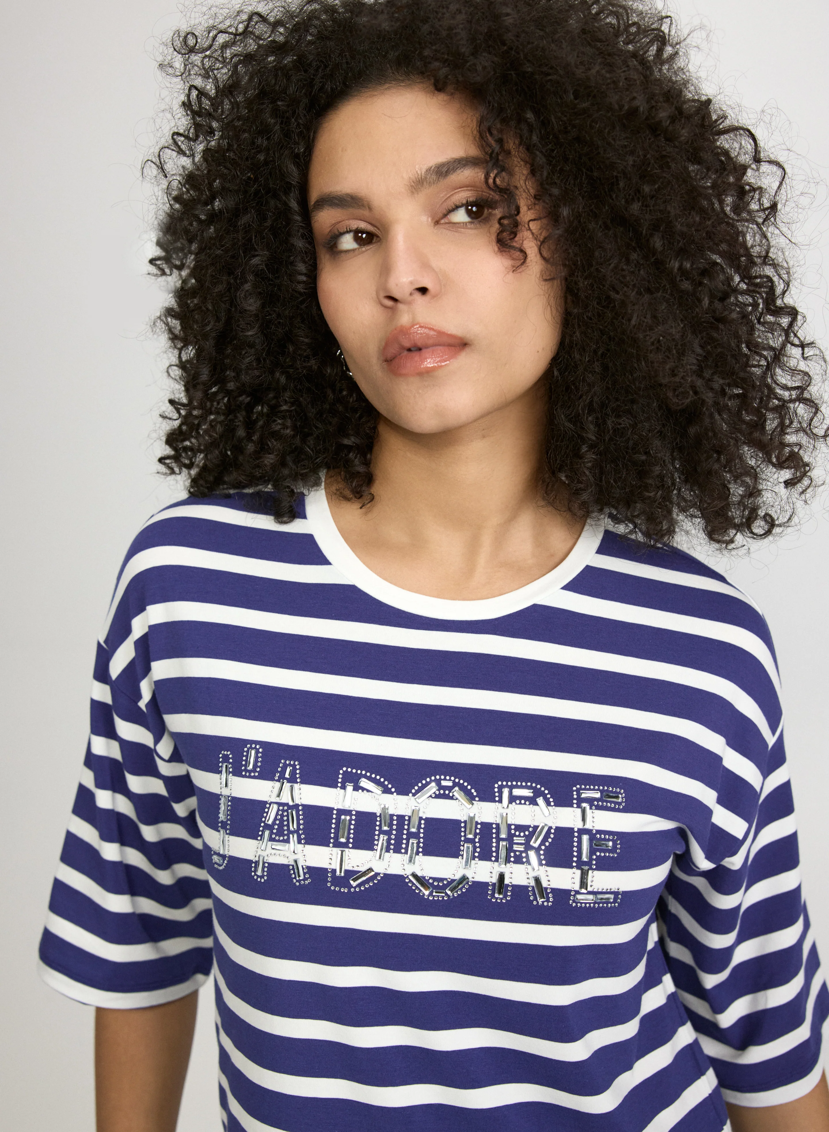 'J'Adore' Stripe T-Shirt - Image 2