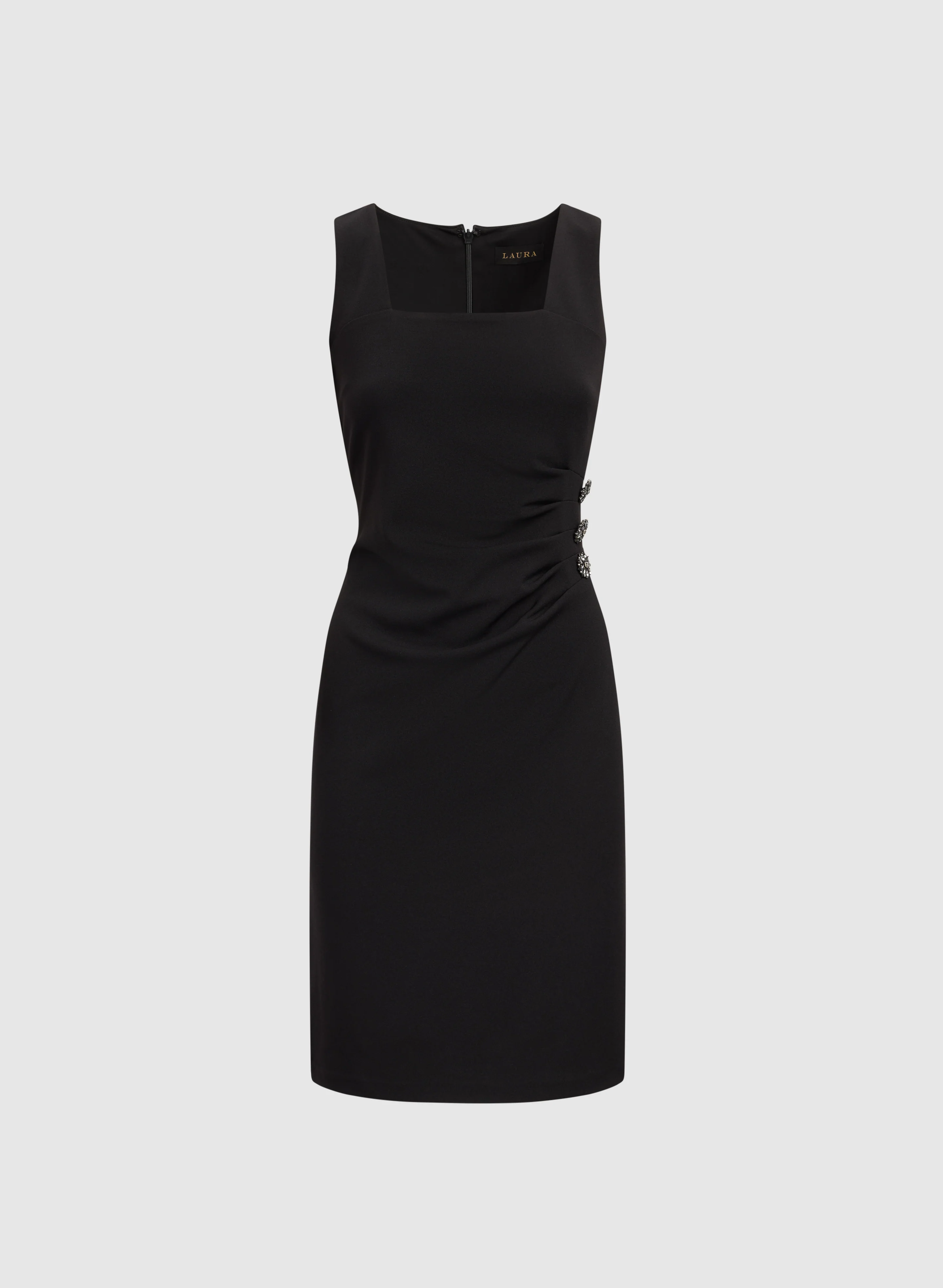 Jeweled Button Detail Dress - Image 6