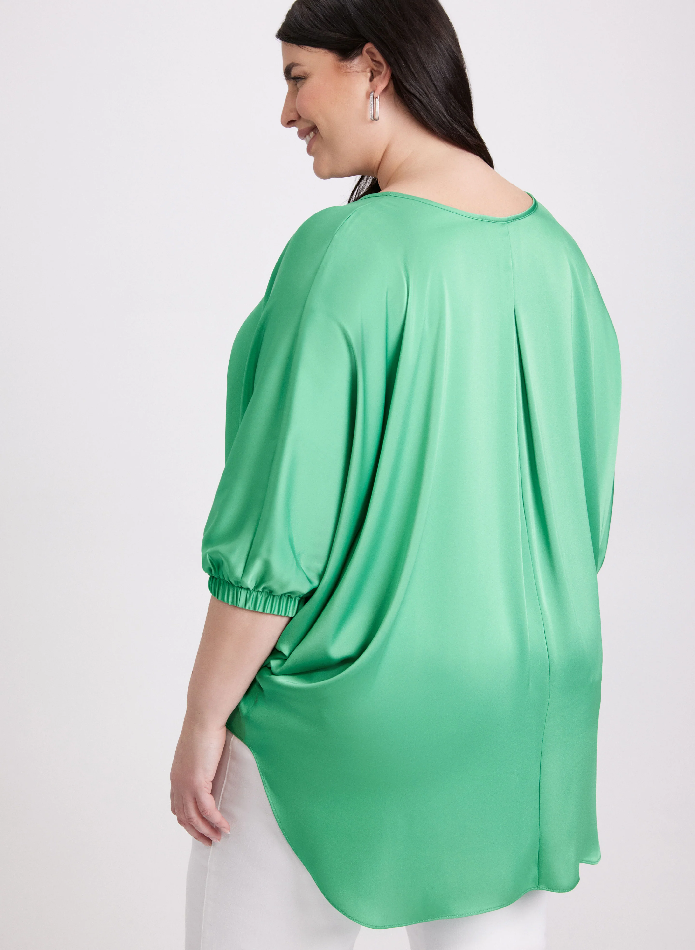 Joseph Ribkoff - Asymmetric Satin Blouse - Image 4