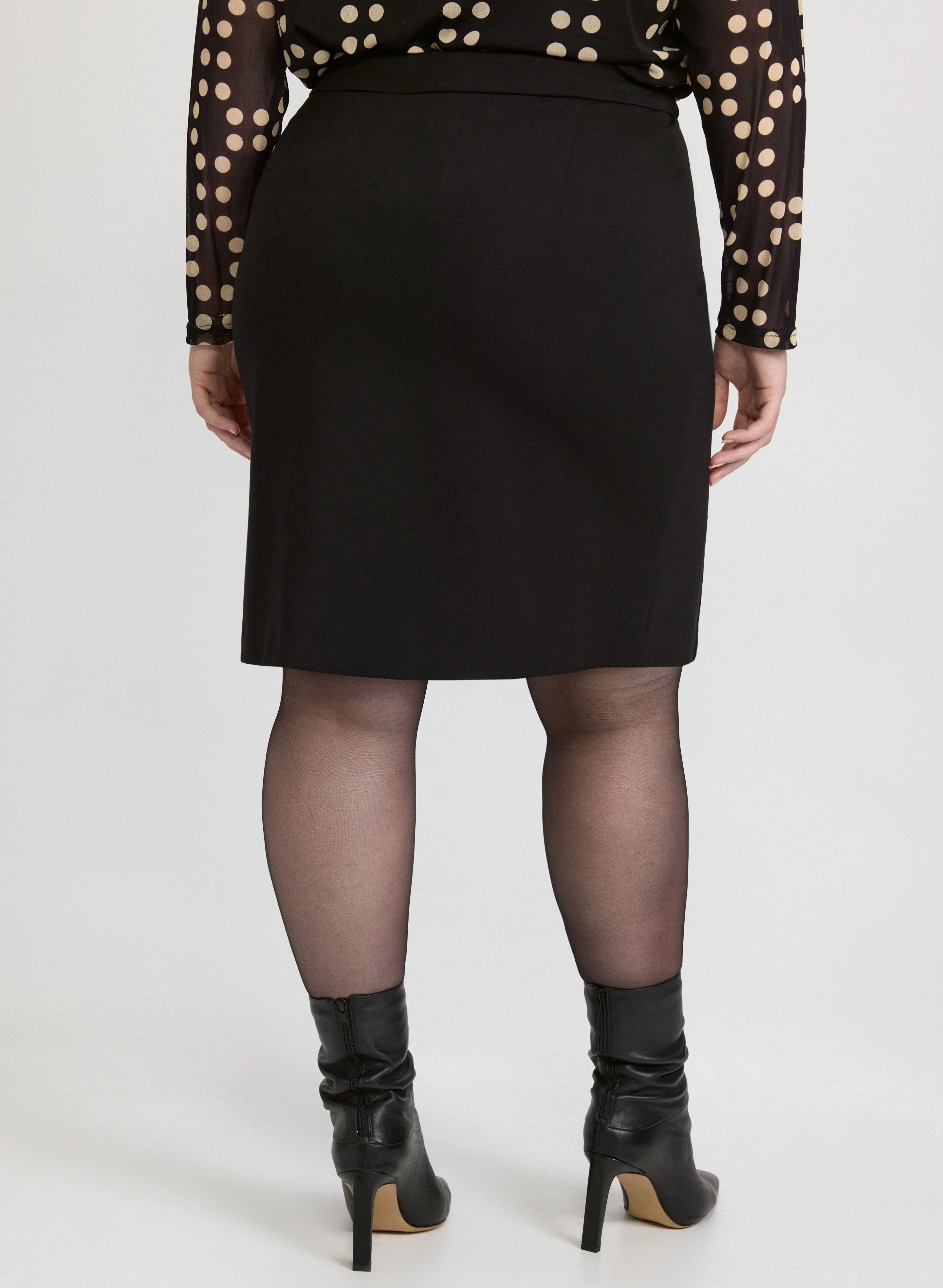 Joseph Ribkoff - Chain-Link Detail Skirt - Image 5