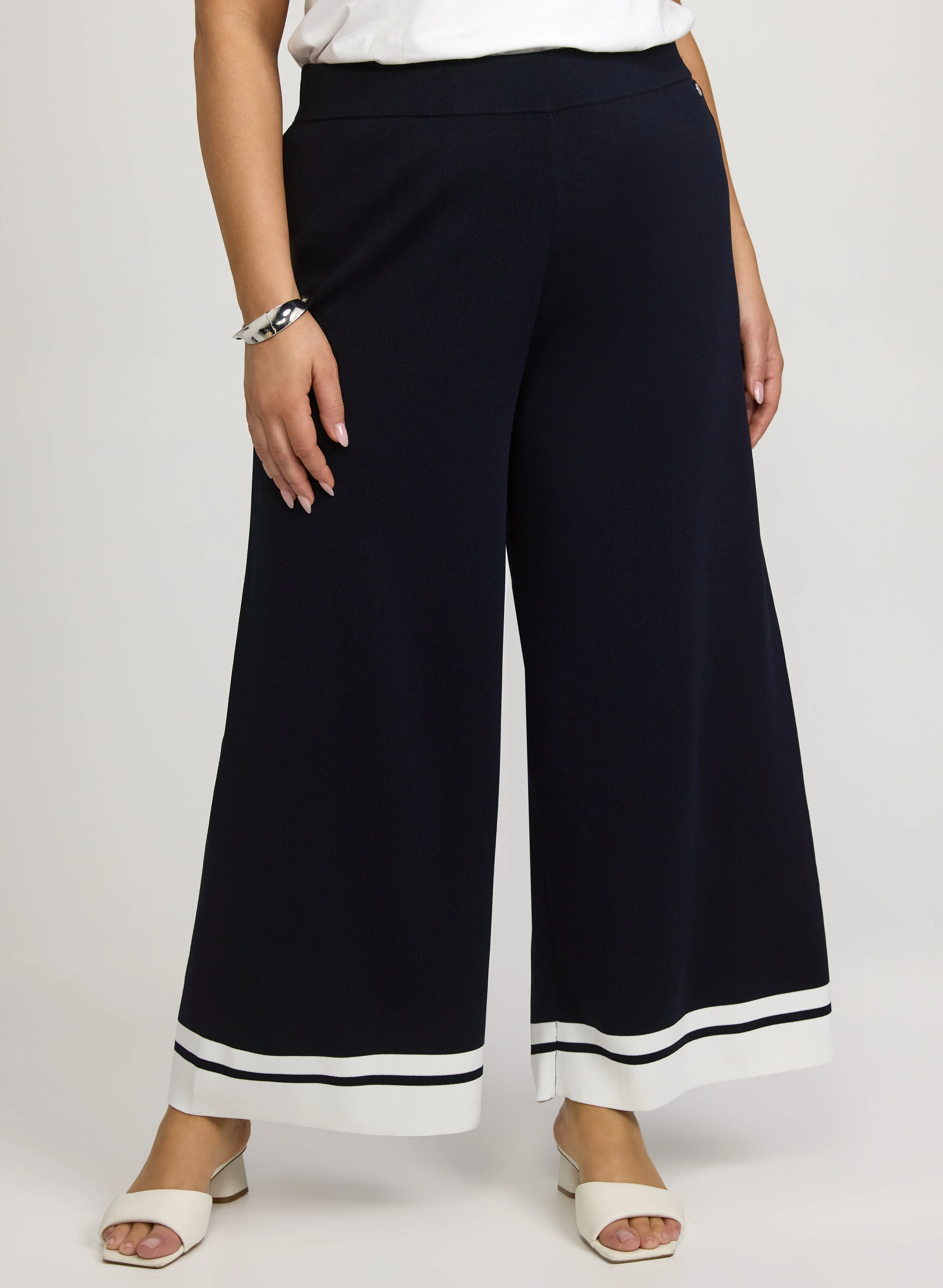 Joseph Ribkoff - Contrast Wide-Leg Pants