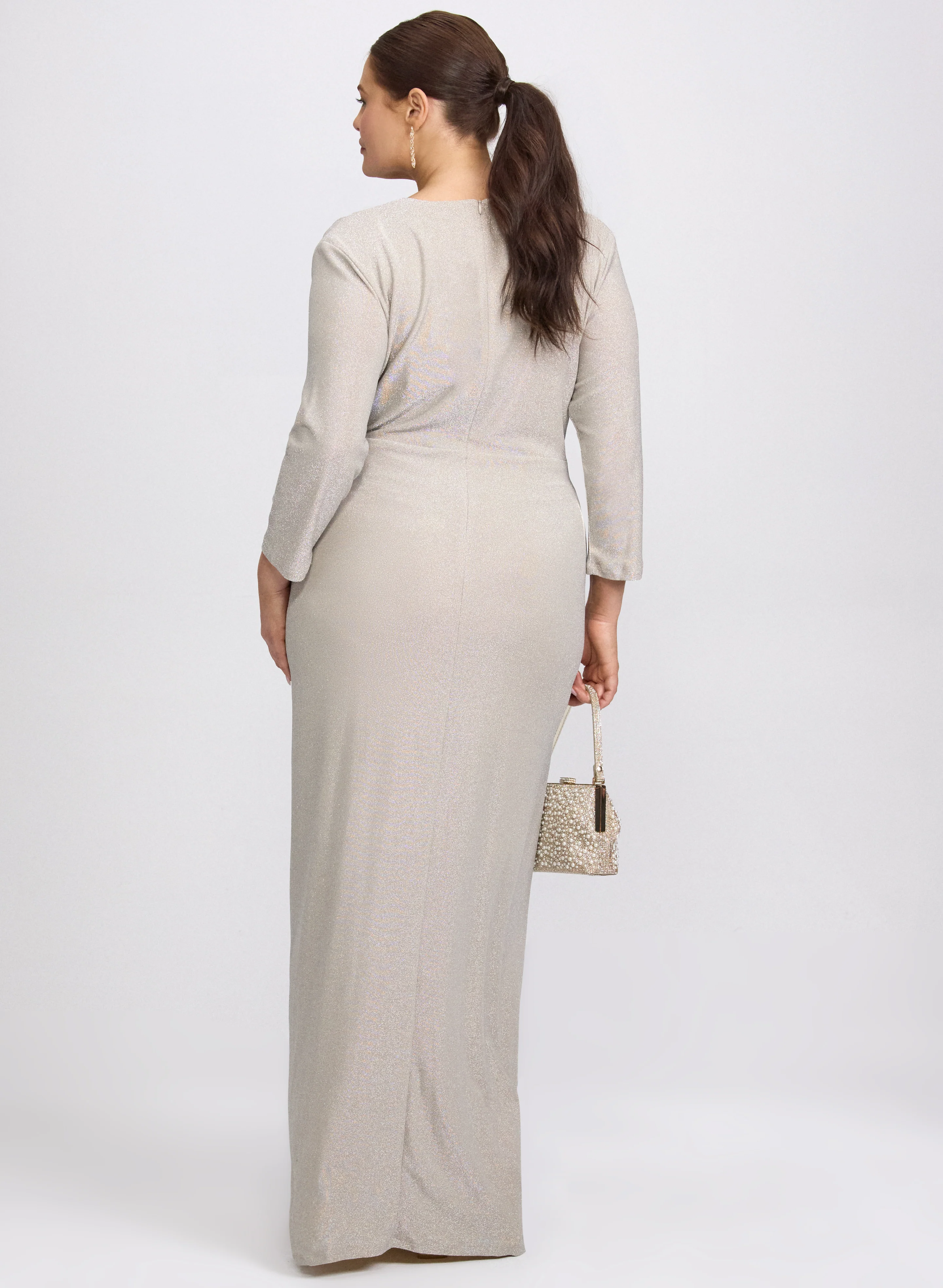 Joseph Ribkoff - Fitted Glitter Dress - Image 4