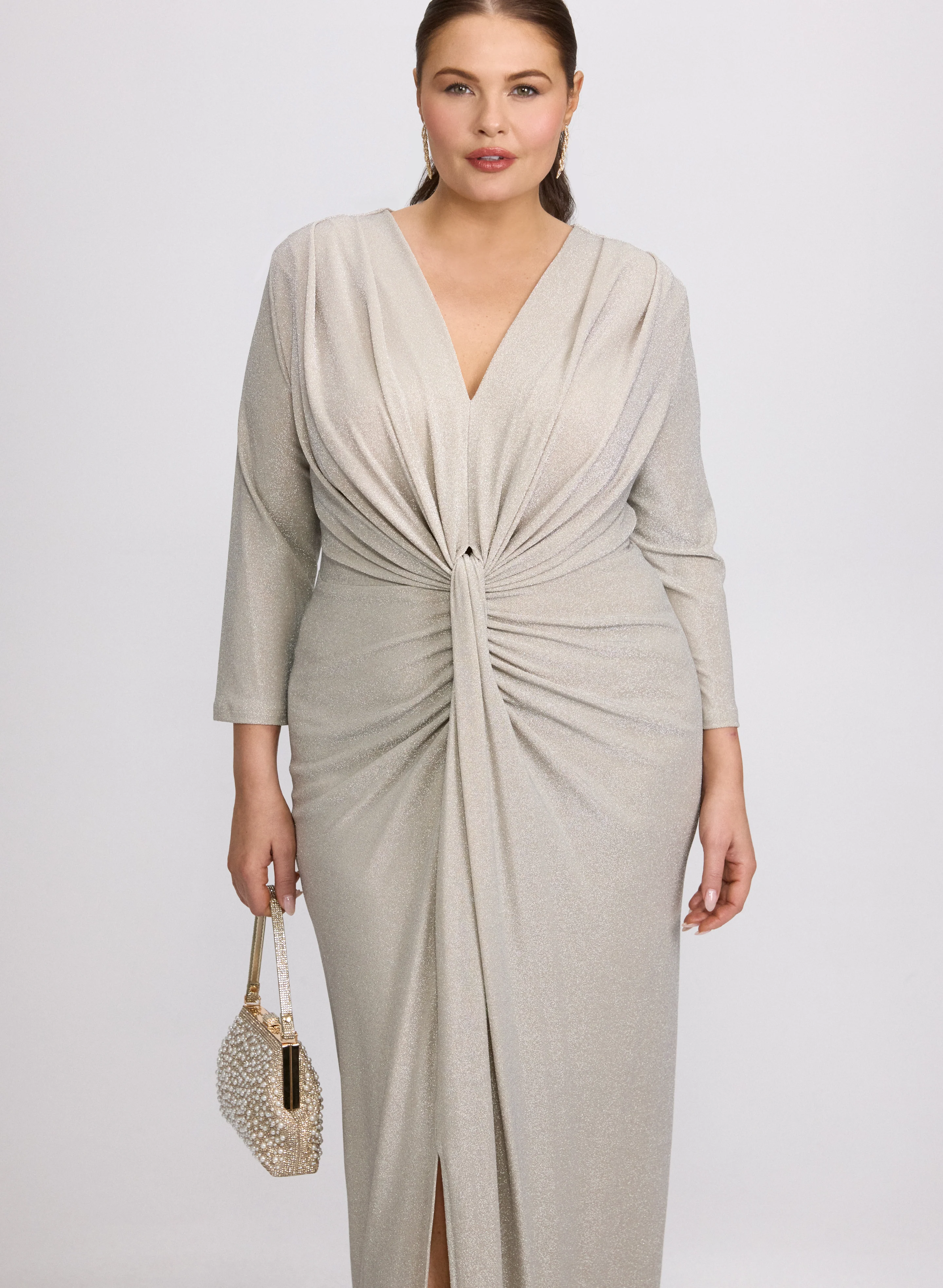 Joseph Ribkoff - Fitted Glitter Dress - Image 5