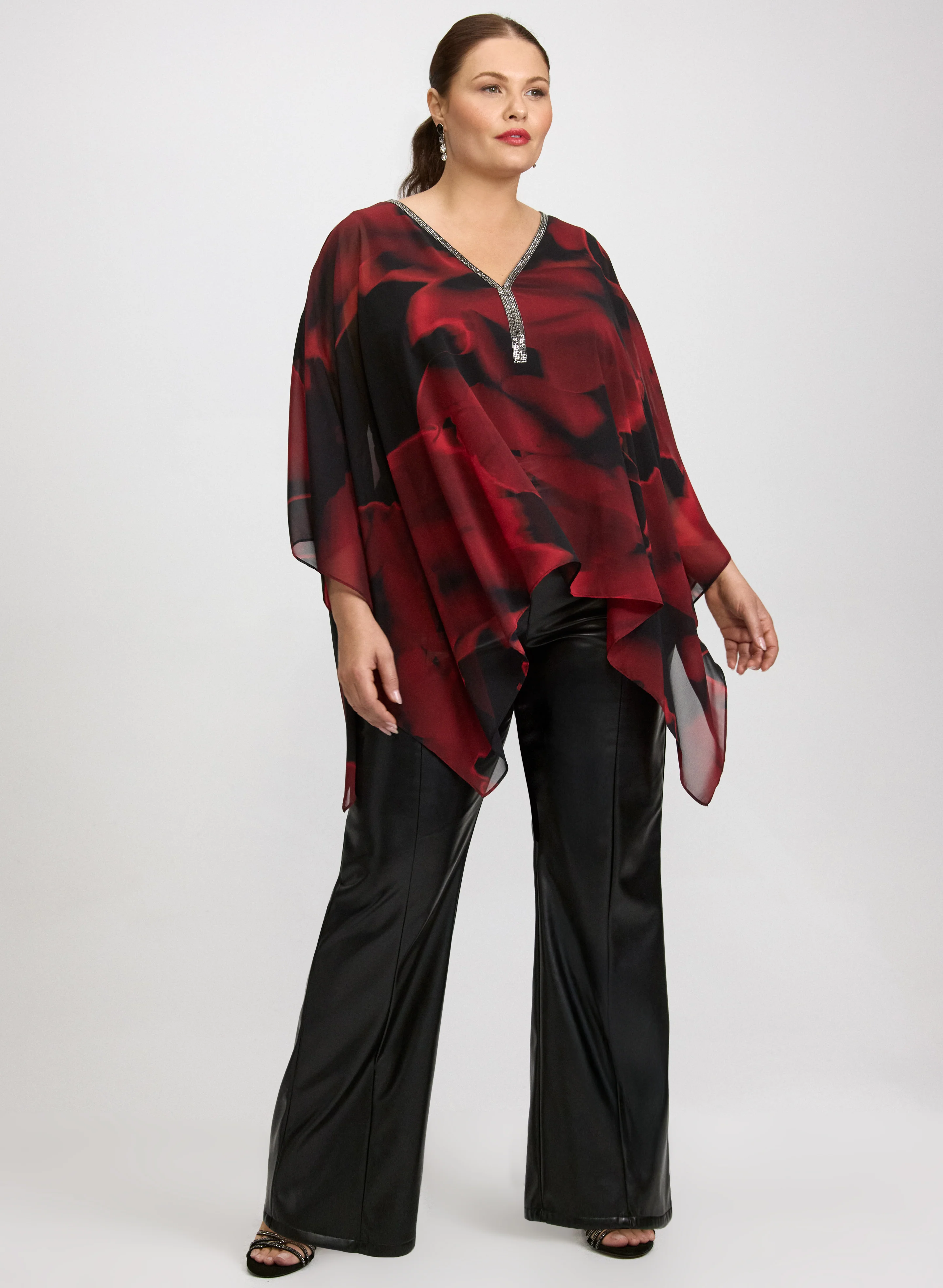 Joseph Ribkoff - Floral Chiffon Blouse - Image 3