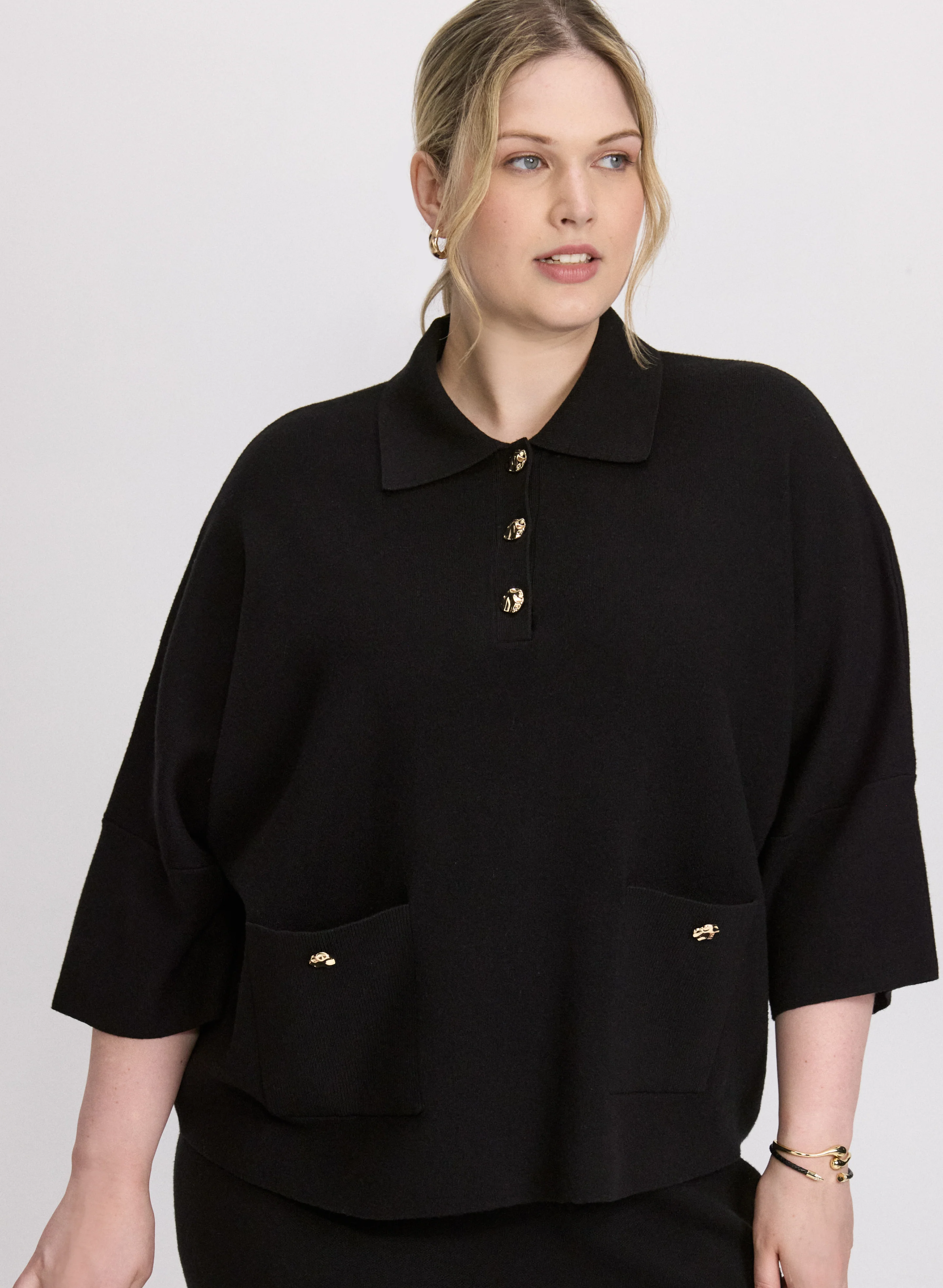 Joseph Ribkoff - Knit Polo Sweater