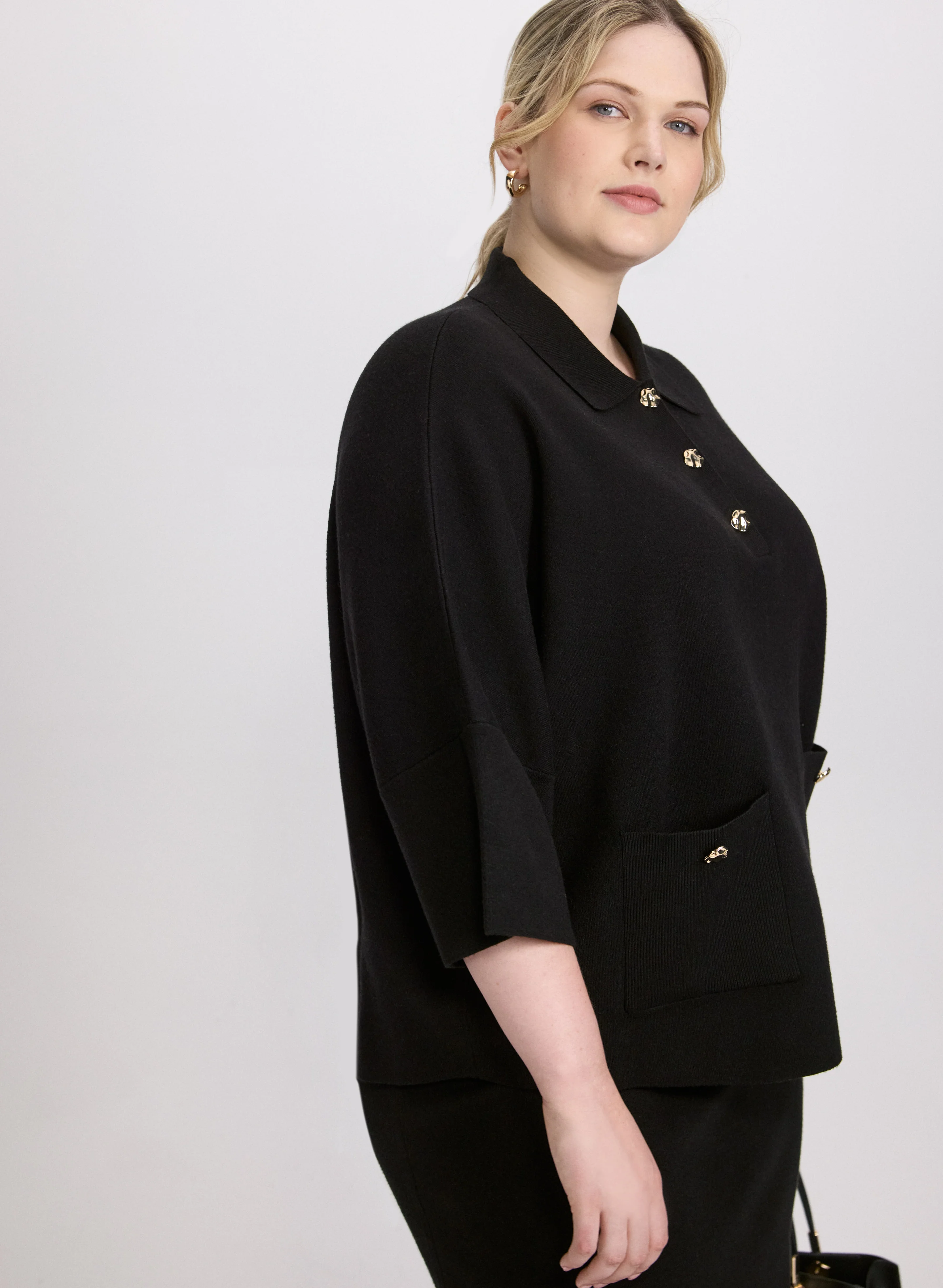 Joseph Ribkoff - Knit Polo Sweater - Image 2