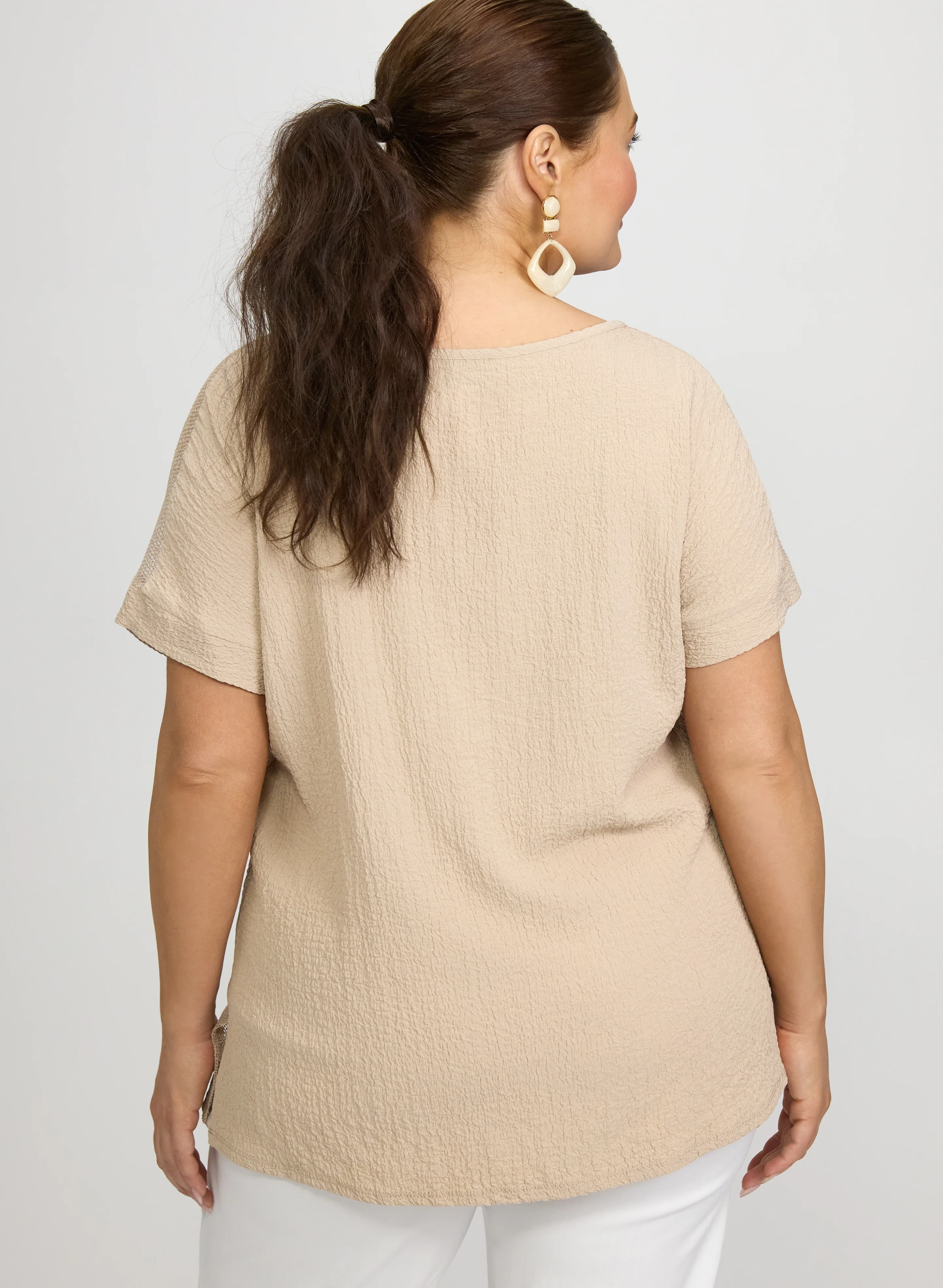 Joseph Ribkoff - Mesh Insert Blouse - Image 4