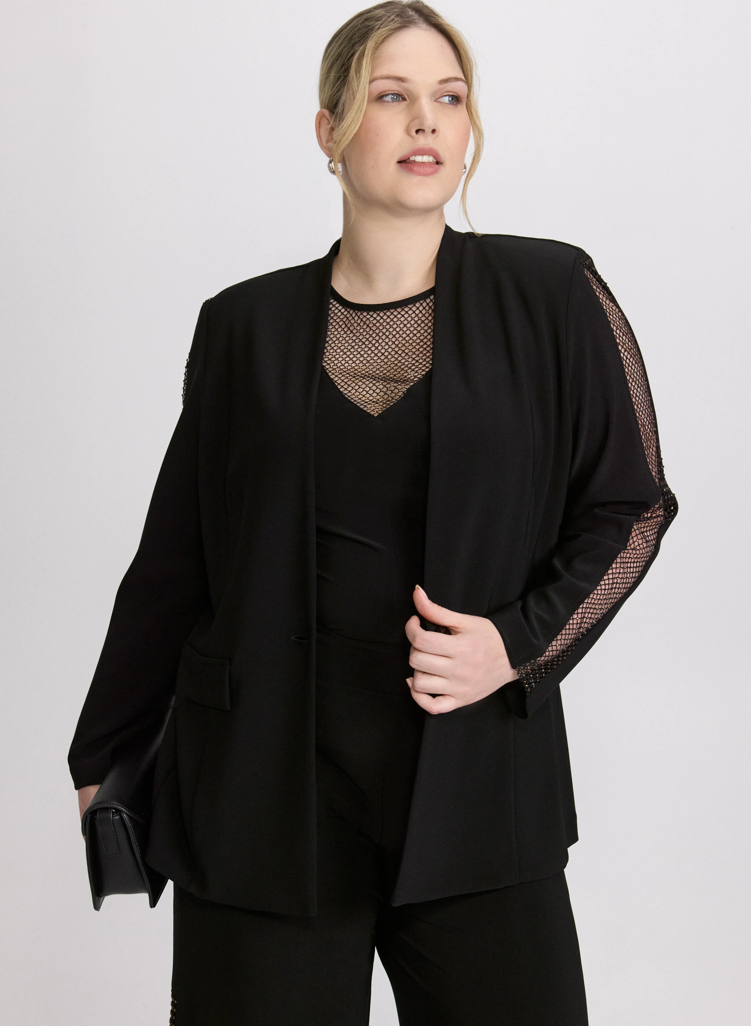 Joseph Ribkoff - Mesh Trim Jacket