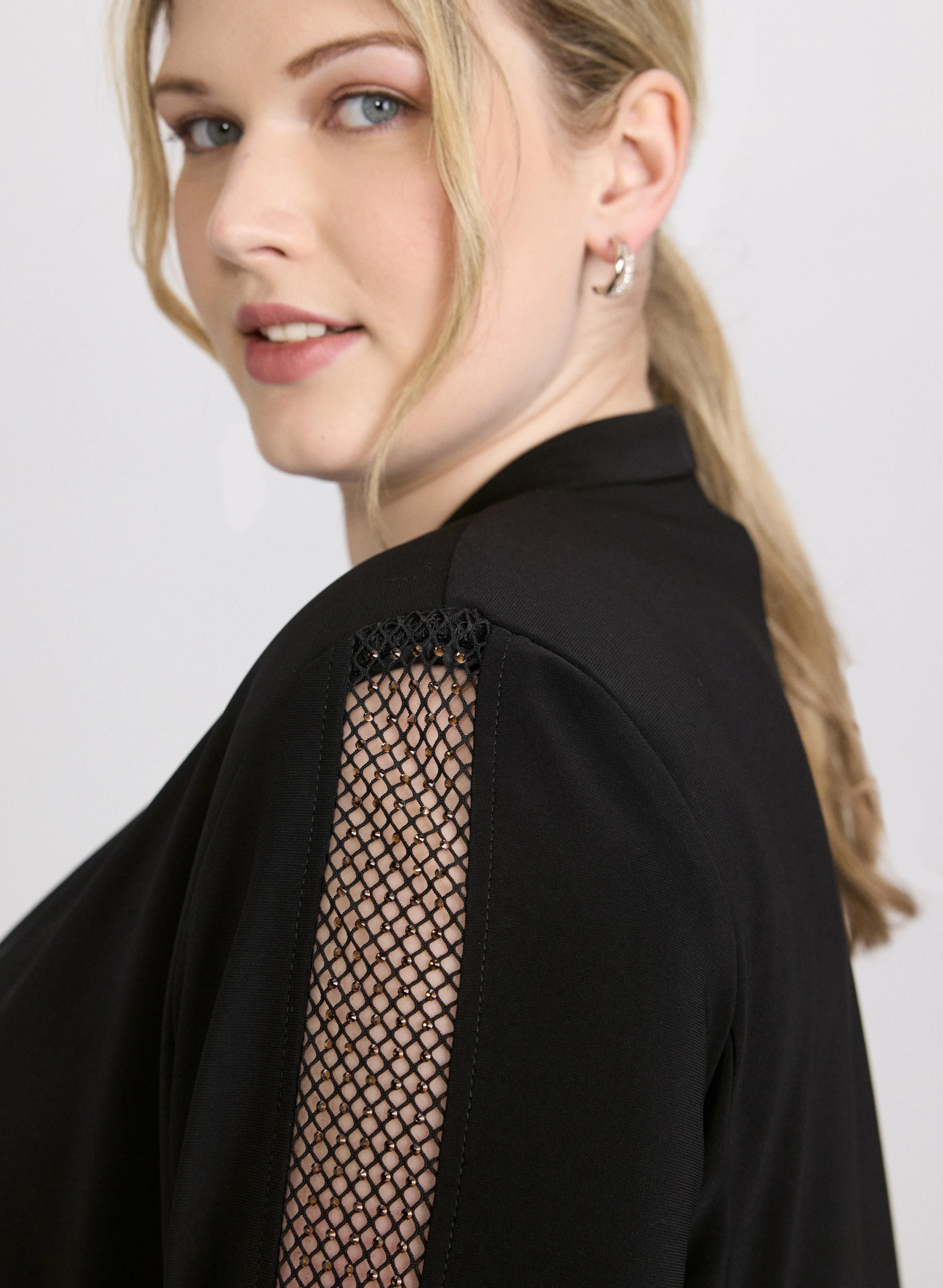 Joseph Ribkoff - Mesh Trim Jacket - Image 5