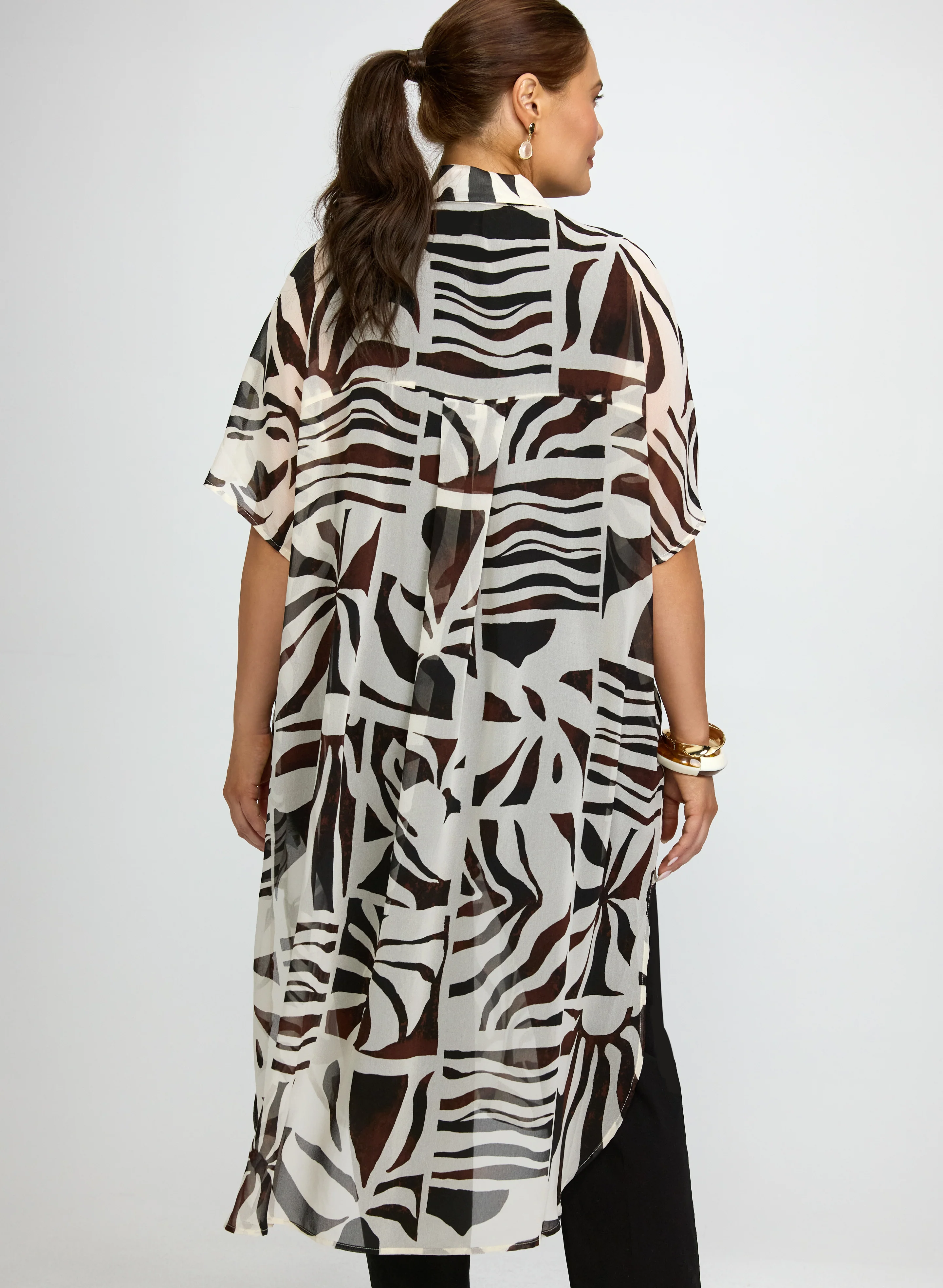 Joseph Ribkoff - Printed Chiffon Tunic - Image 2
