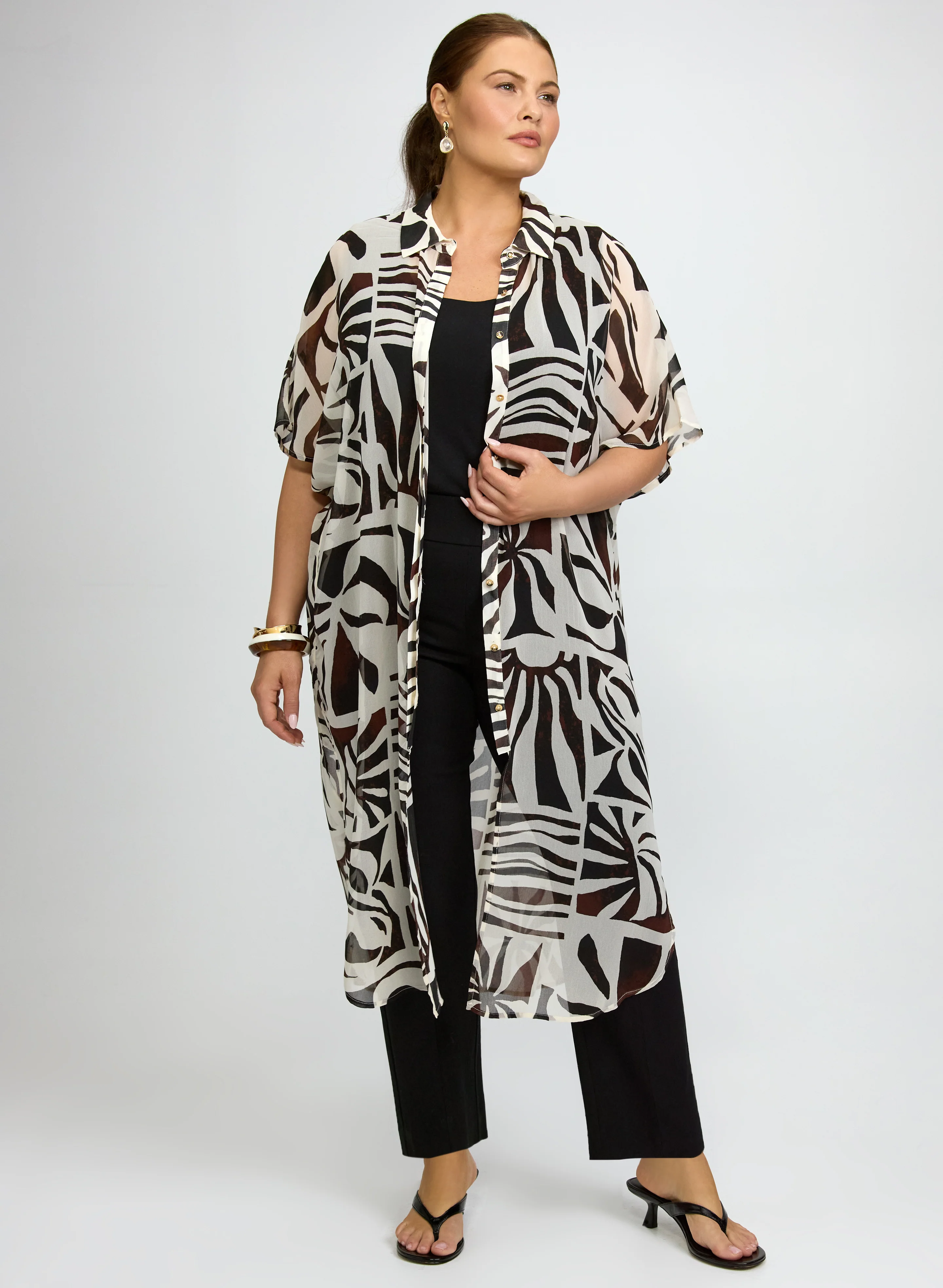 Joseph Ribkoff - Printed Chiffon Tunic - Image 3