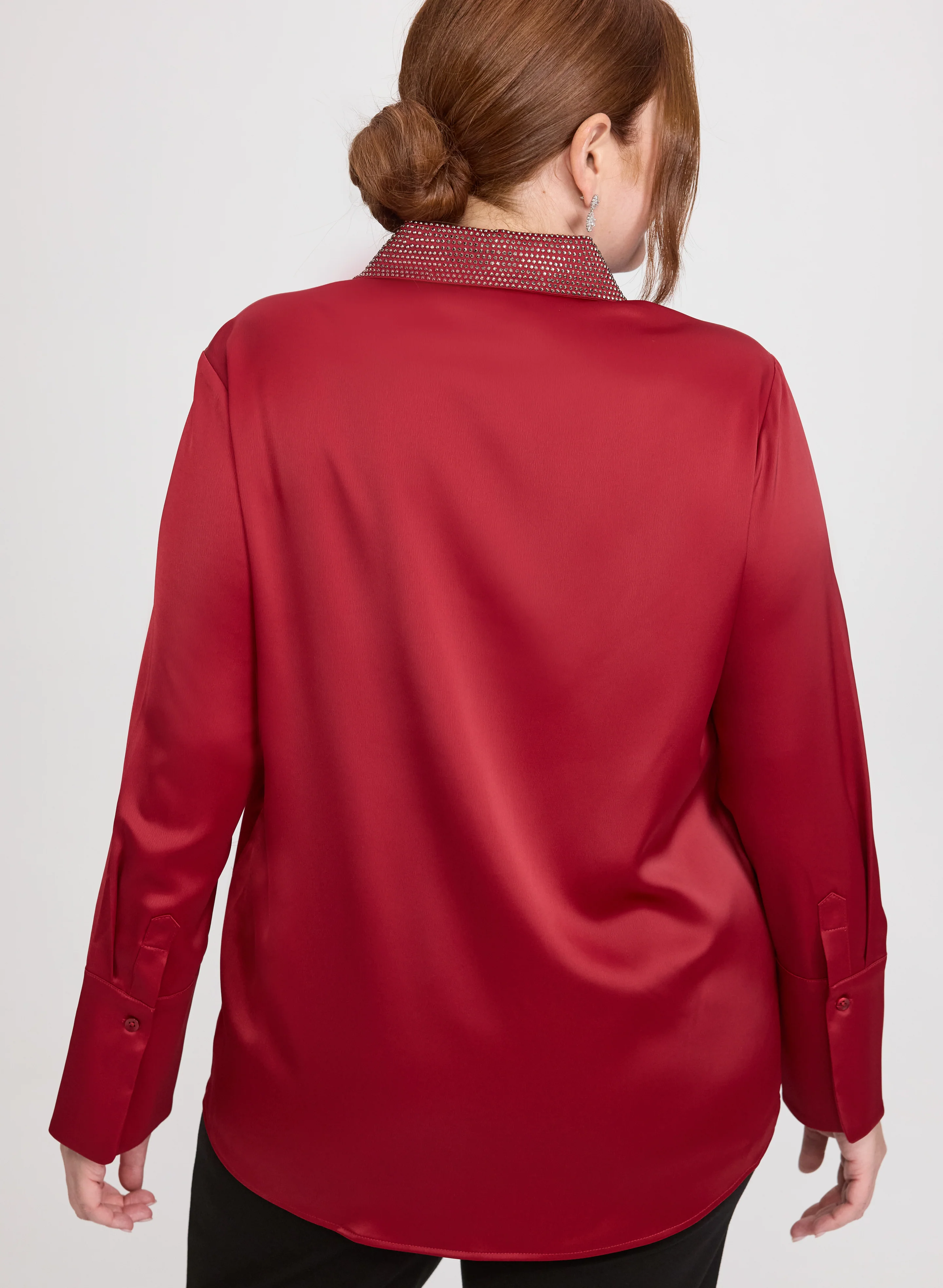 Joseph Ribkoff - Rhinestone Collar Blouse - Image 4