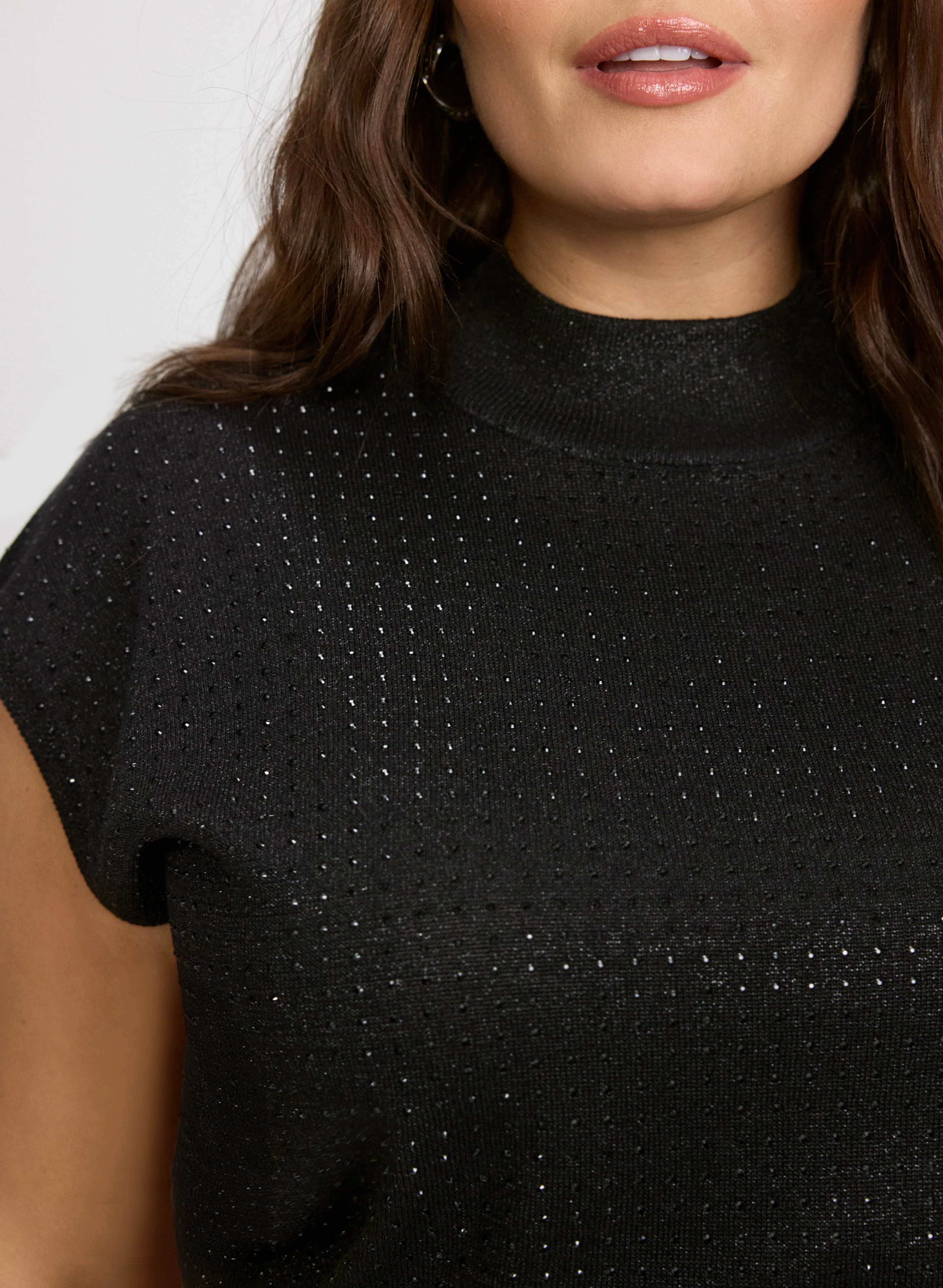 Joseph Ribkoff - Rhinestone Detail Knit Top - Image 2