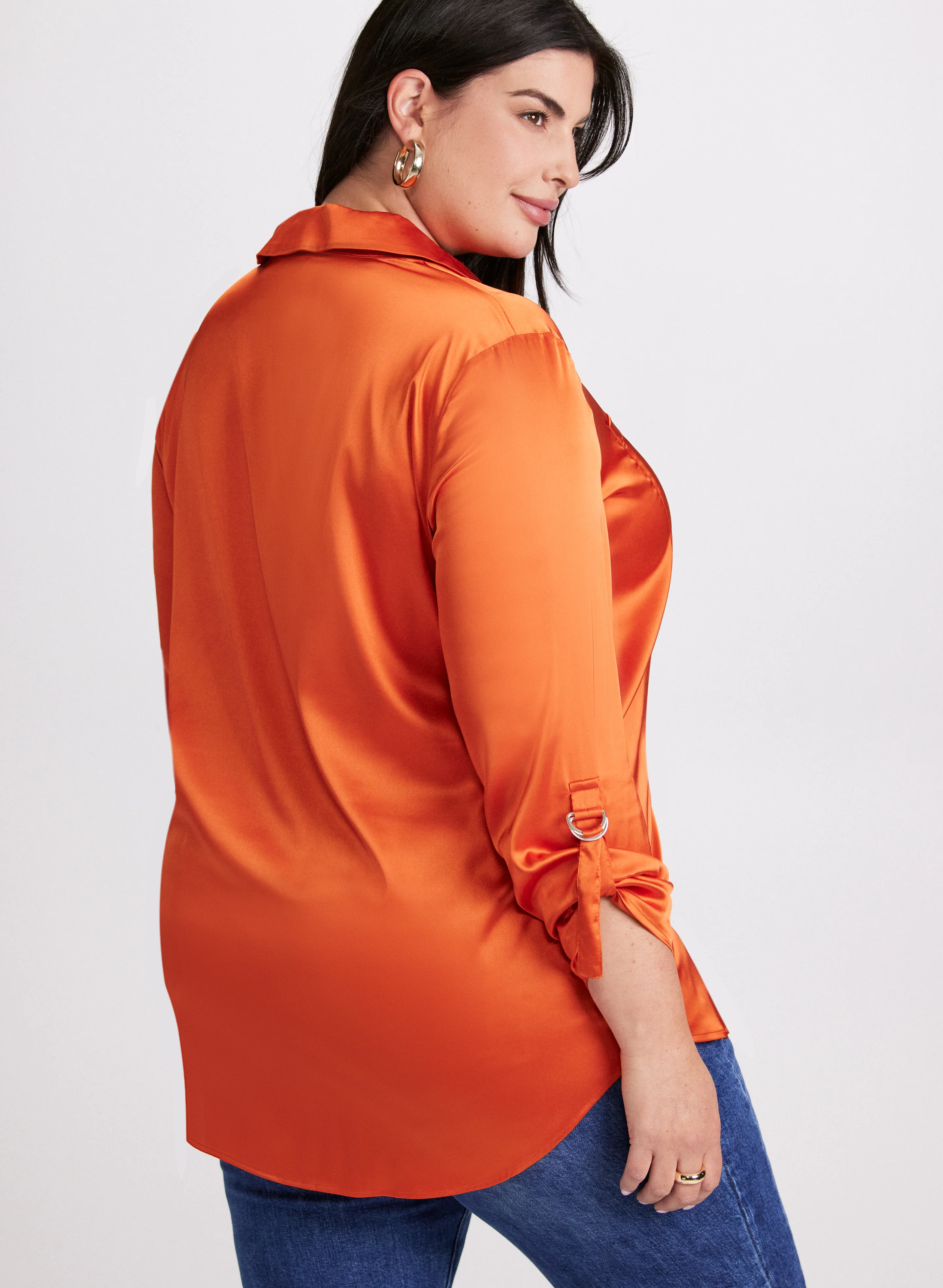 Joseph Ribkoff - Satin Button-Down Blouse - Image 4