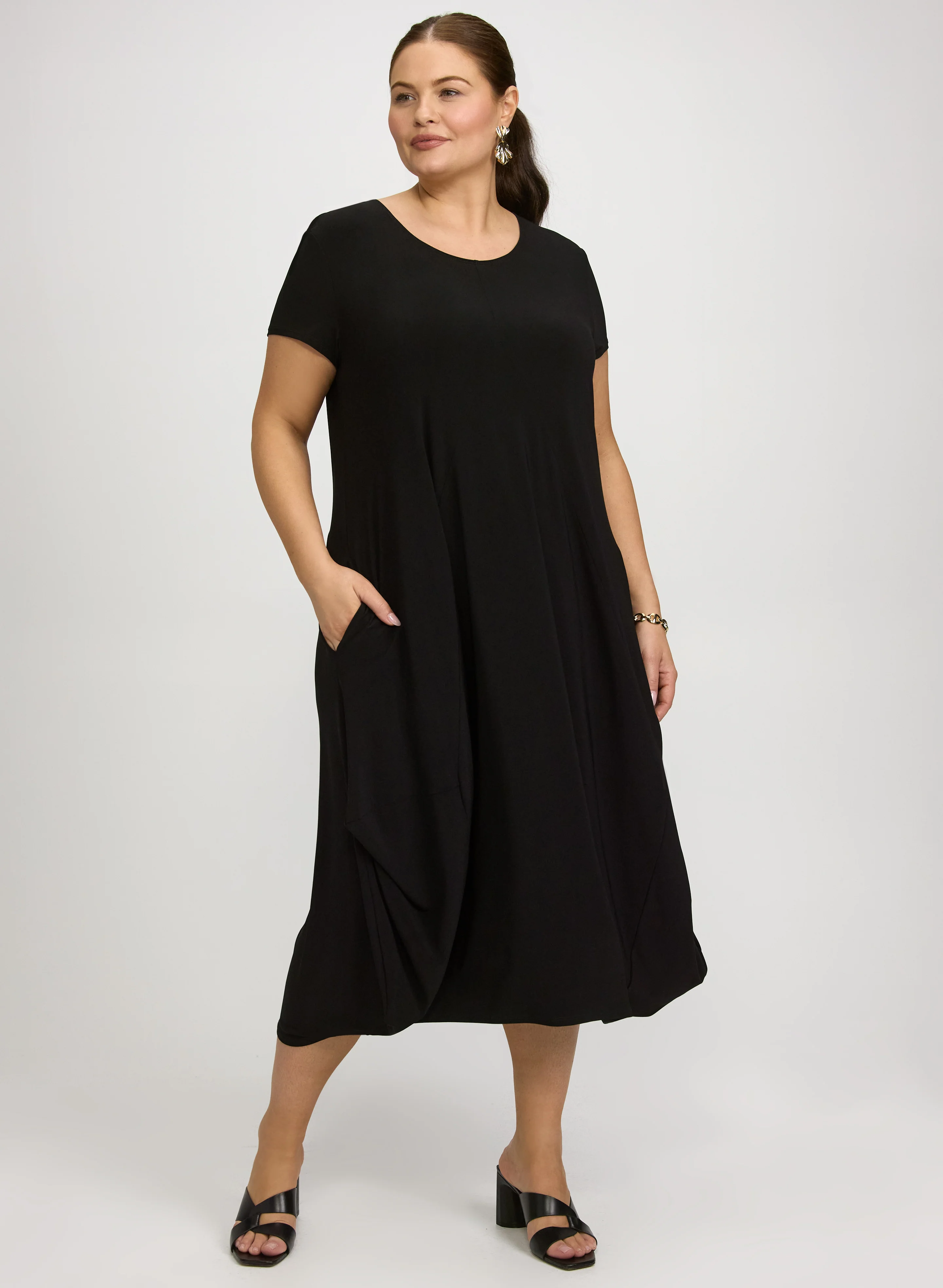 Joseph Ribkoff - Scoop Neck Midi Dress