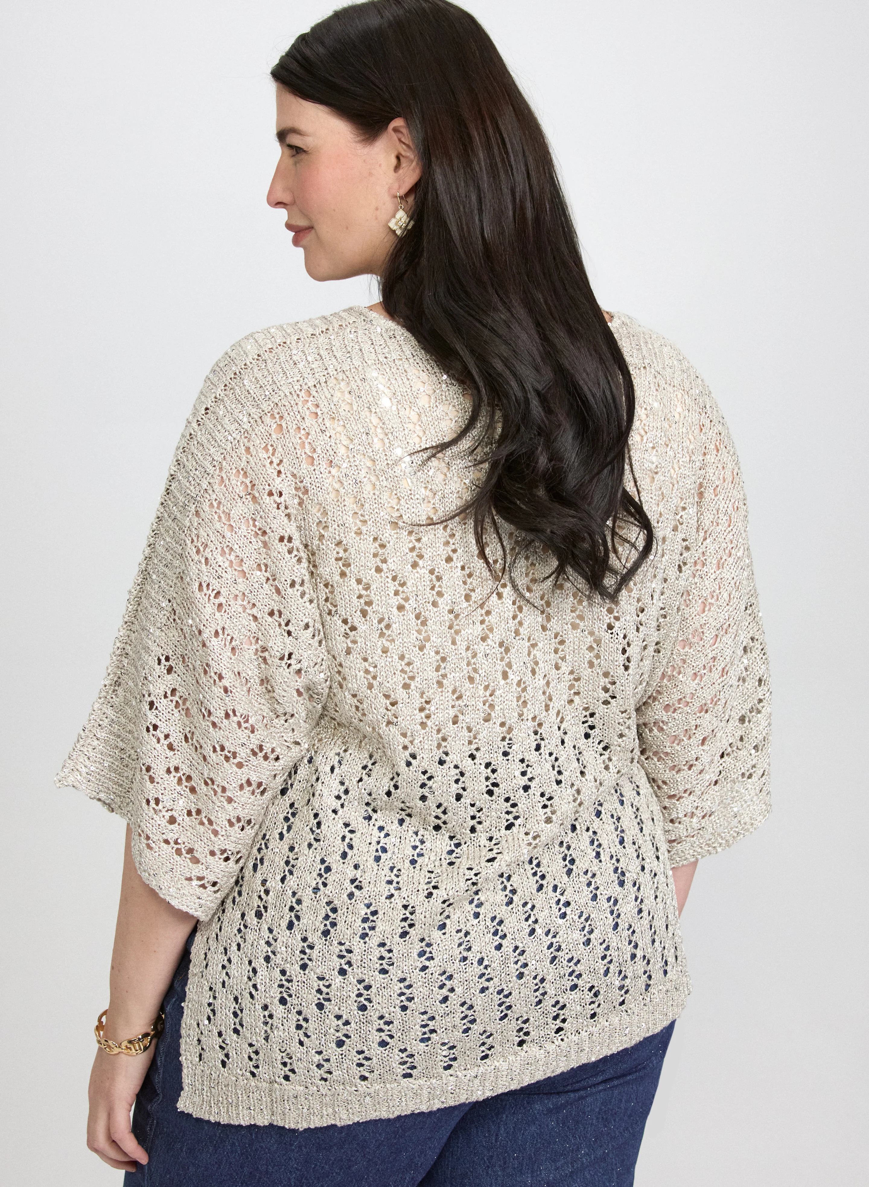 Joseph Ribkoff - Sequin Knit Pullover - Image 4