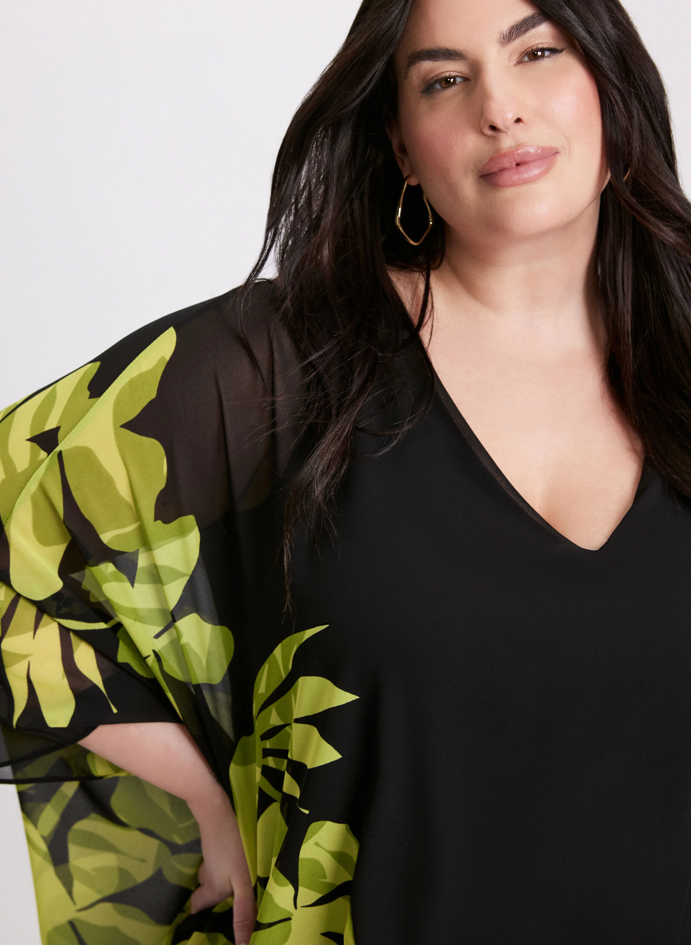 Joseph Ribkoff - Sheer Floral Print Blouse - Image 5