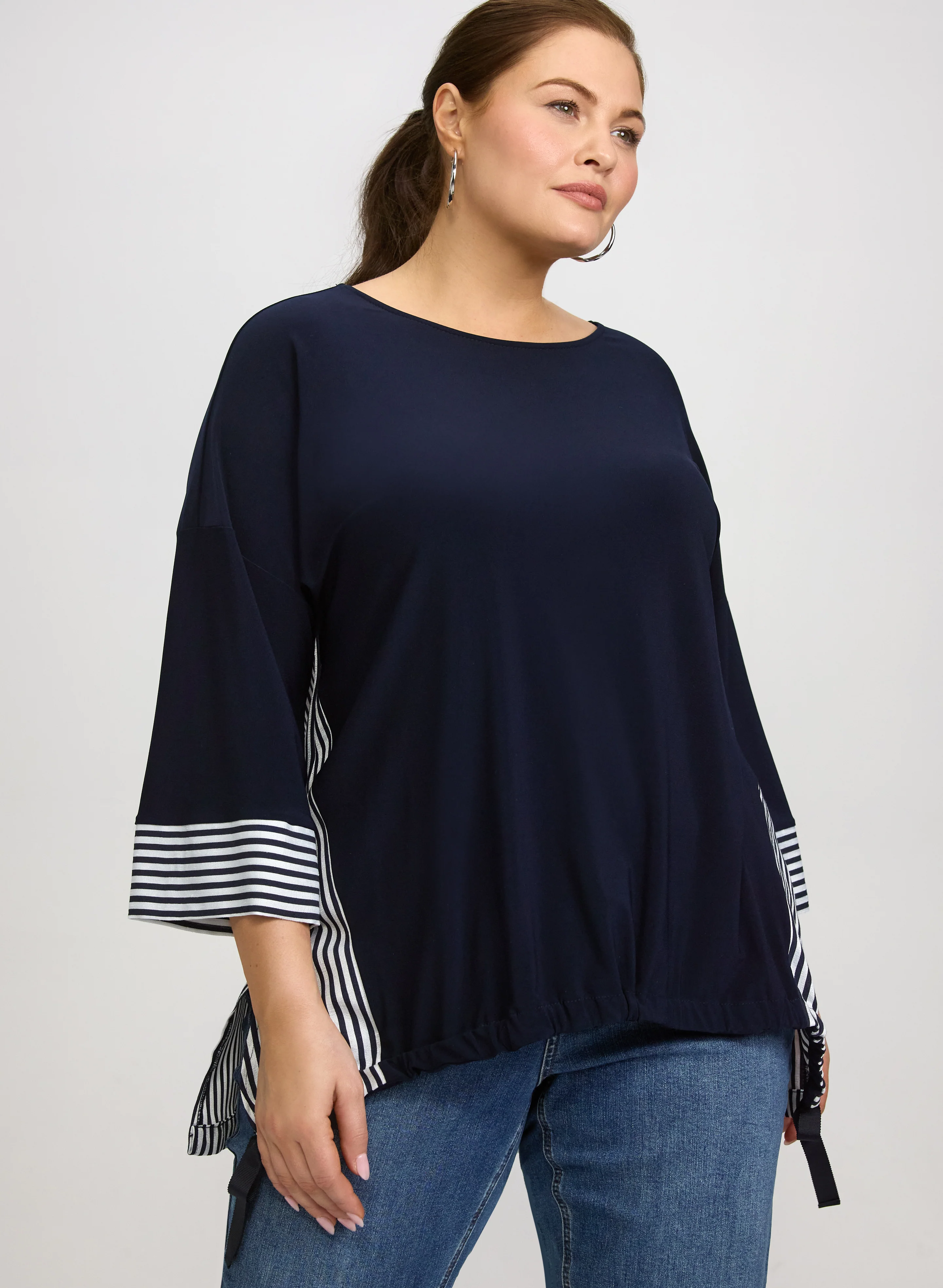 Joseph Ribkoff - Stripe Detail Tunic