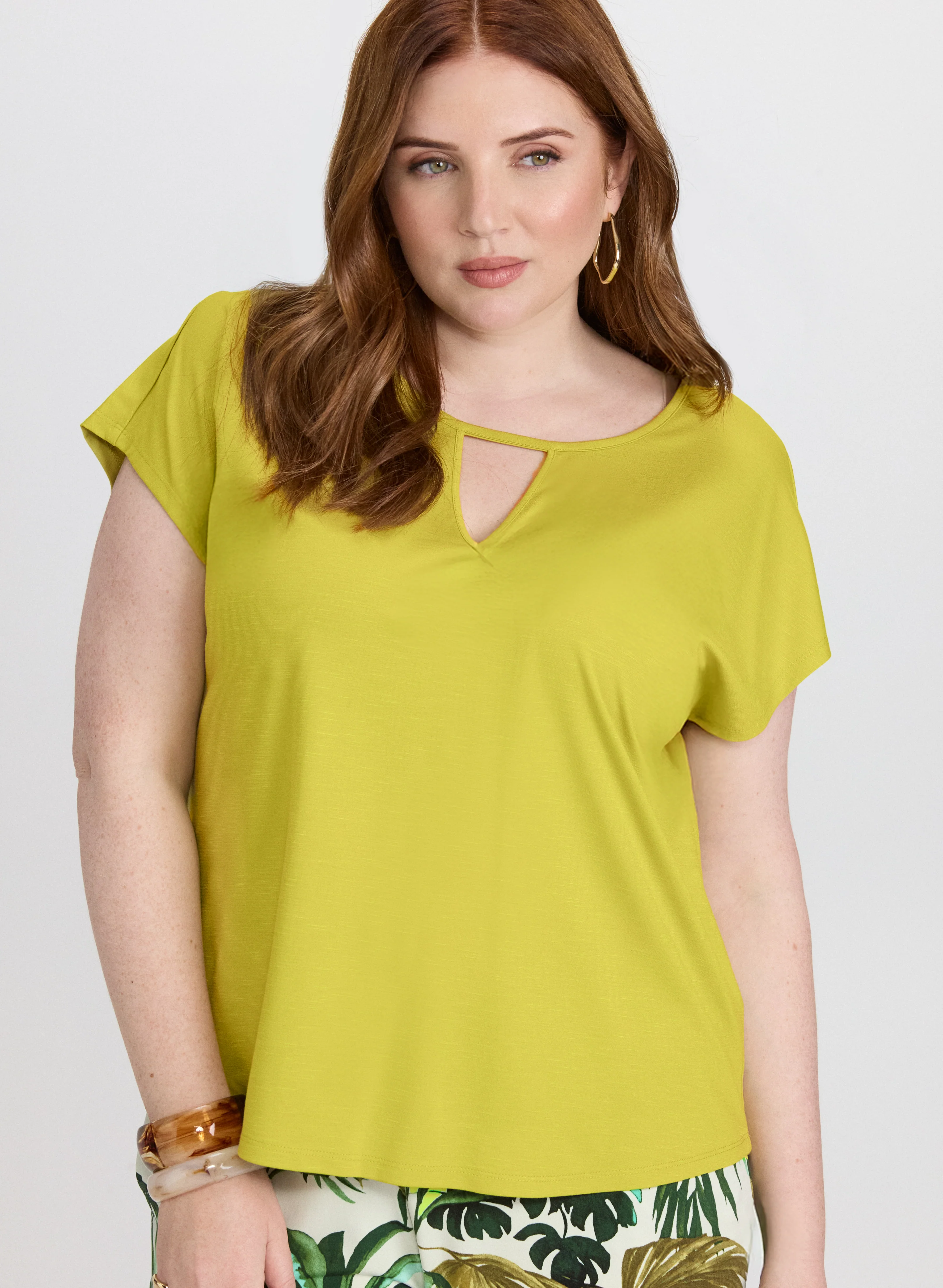 Keyhole Cut-Out T-Shirt - Image 5