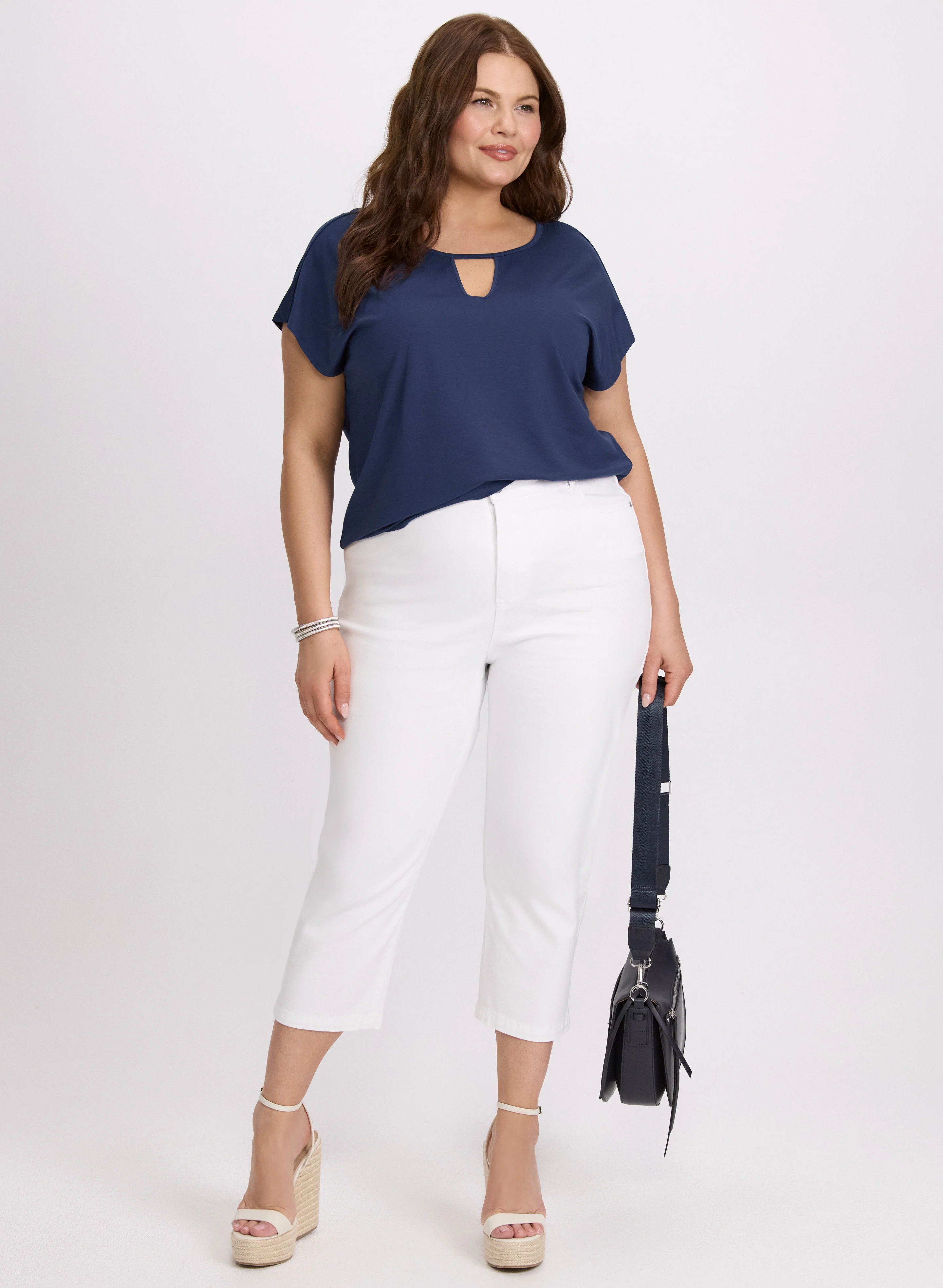 Keyhole Cut-Out T-Shirt - Image 3