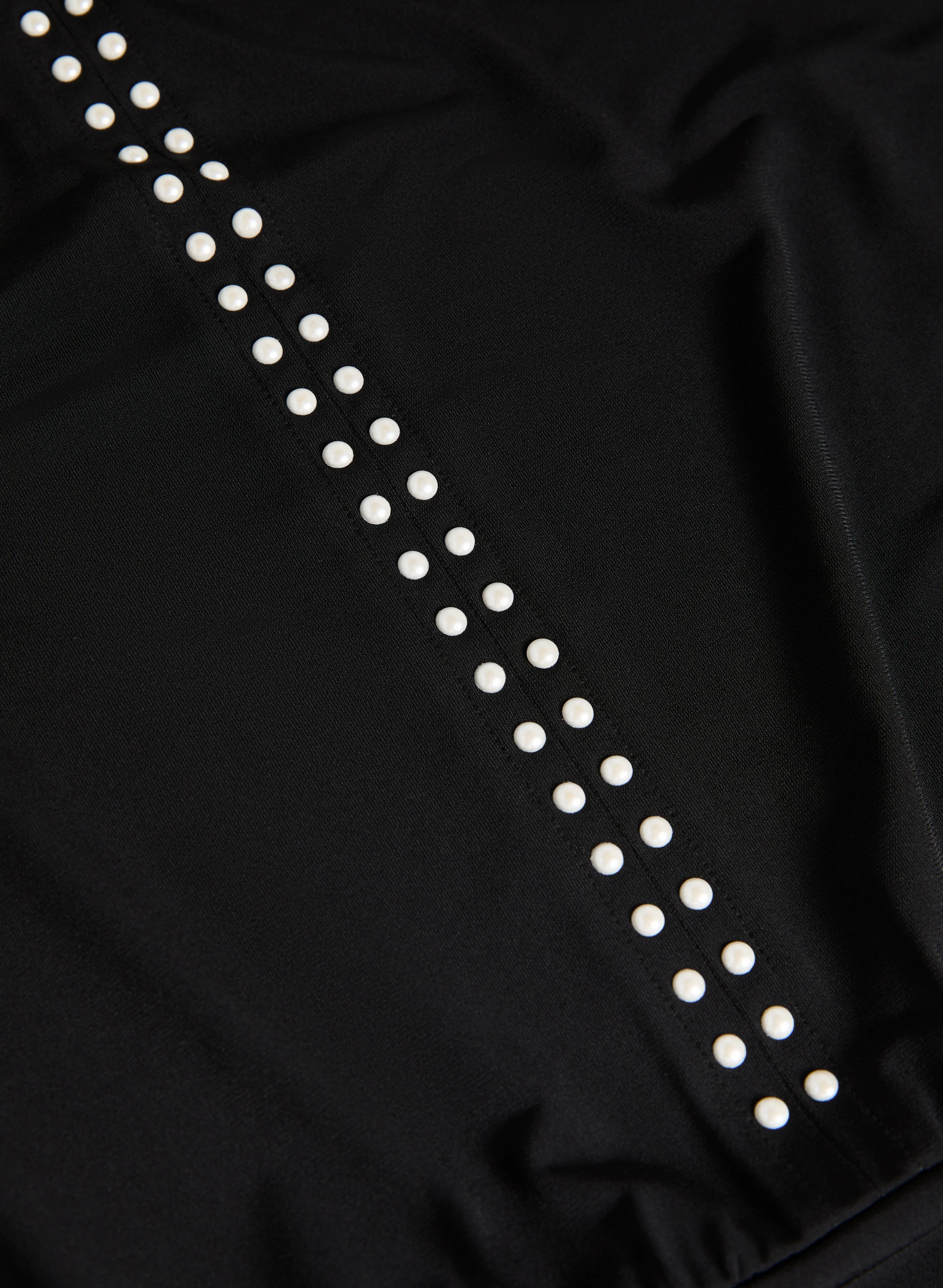 Keyhole Detail Pearl Trim Top - Image 7
