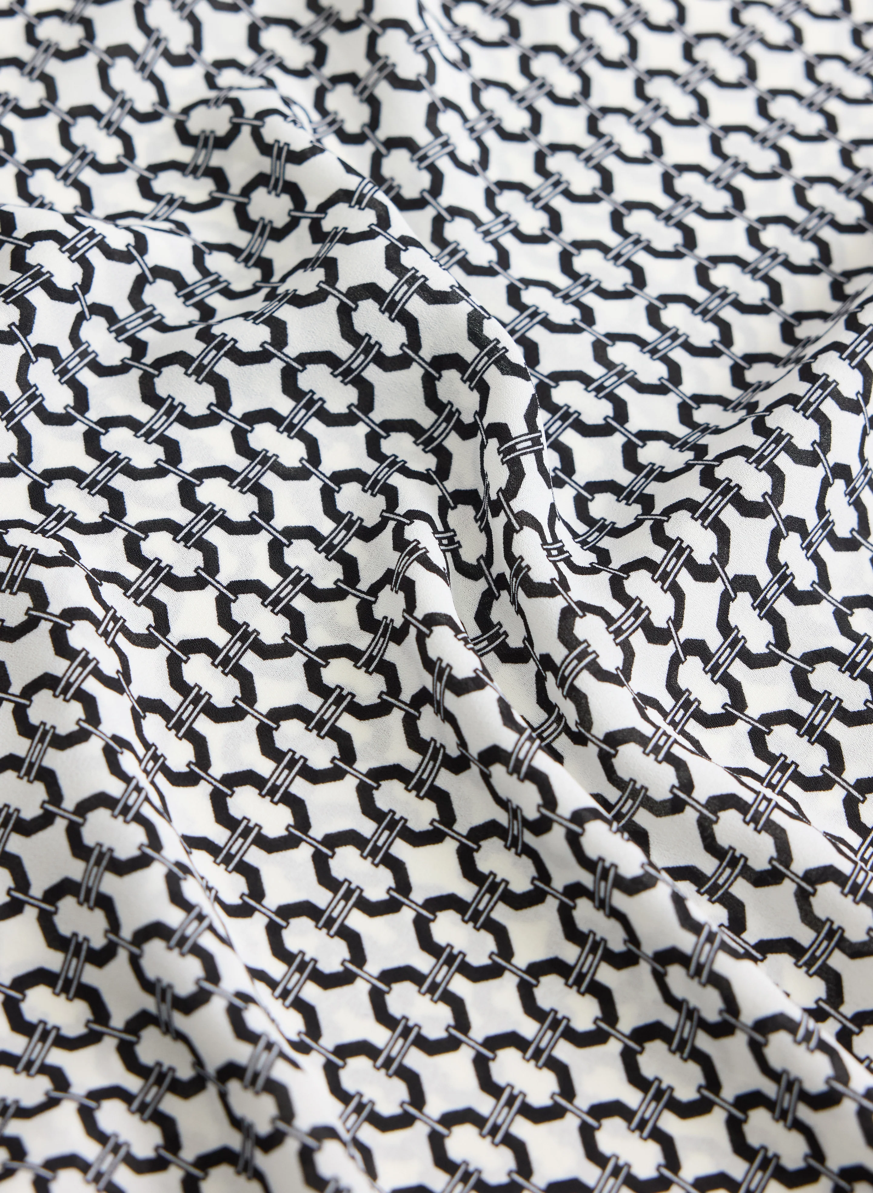 Geometric Contrast Blouse - Image 6