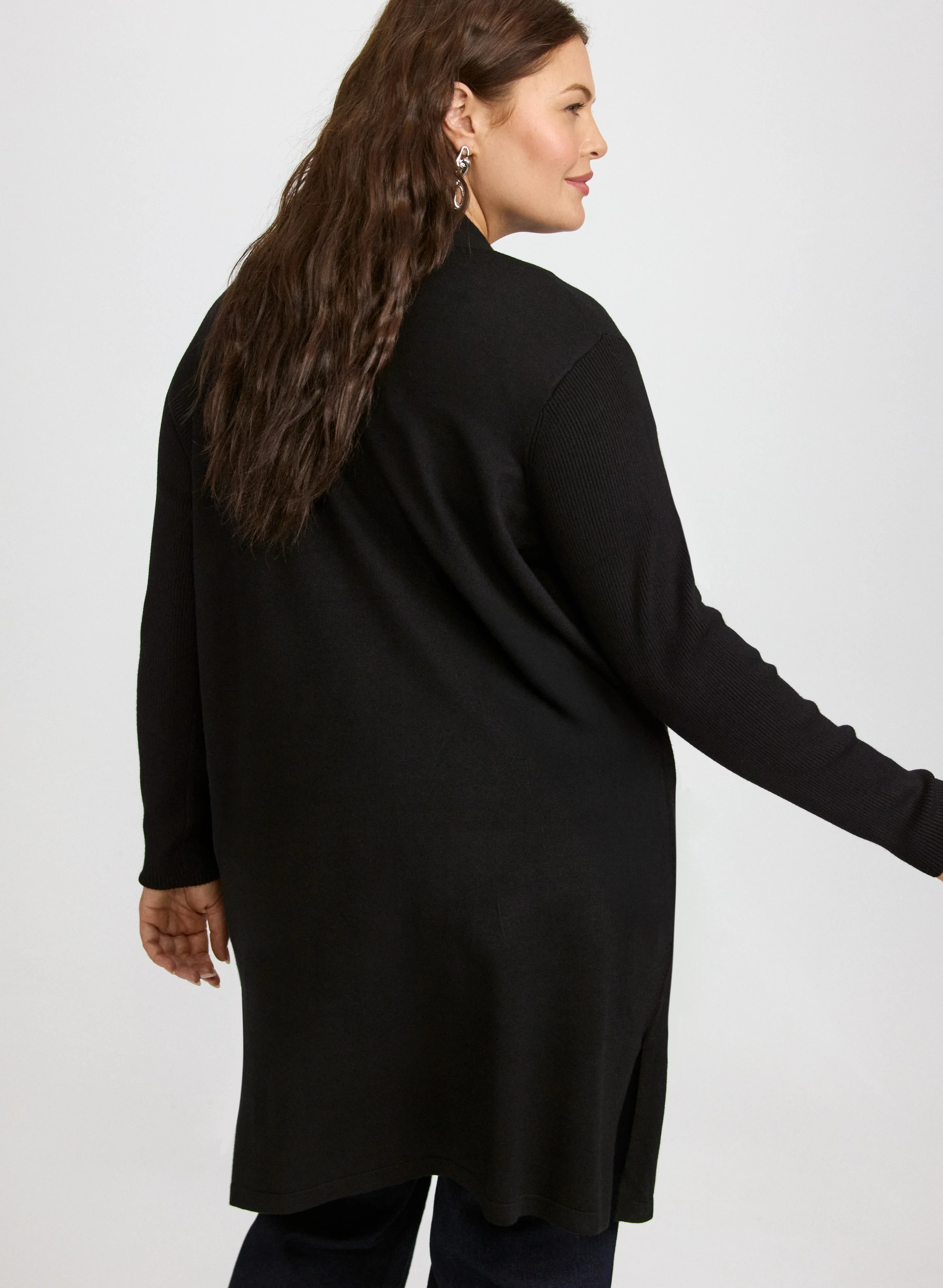 Knit Open-Front Cardigan - Image 4