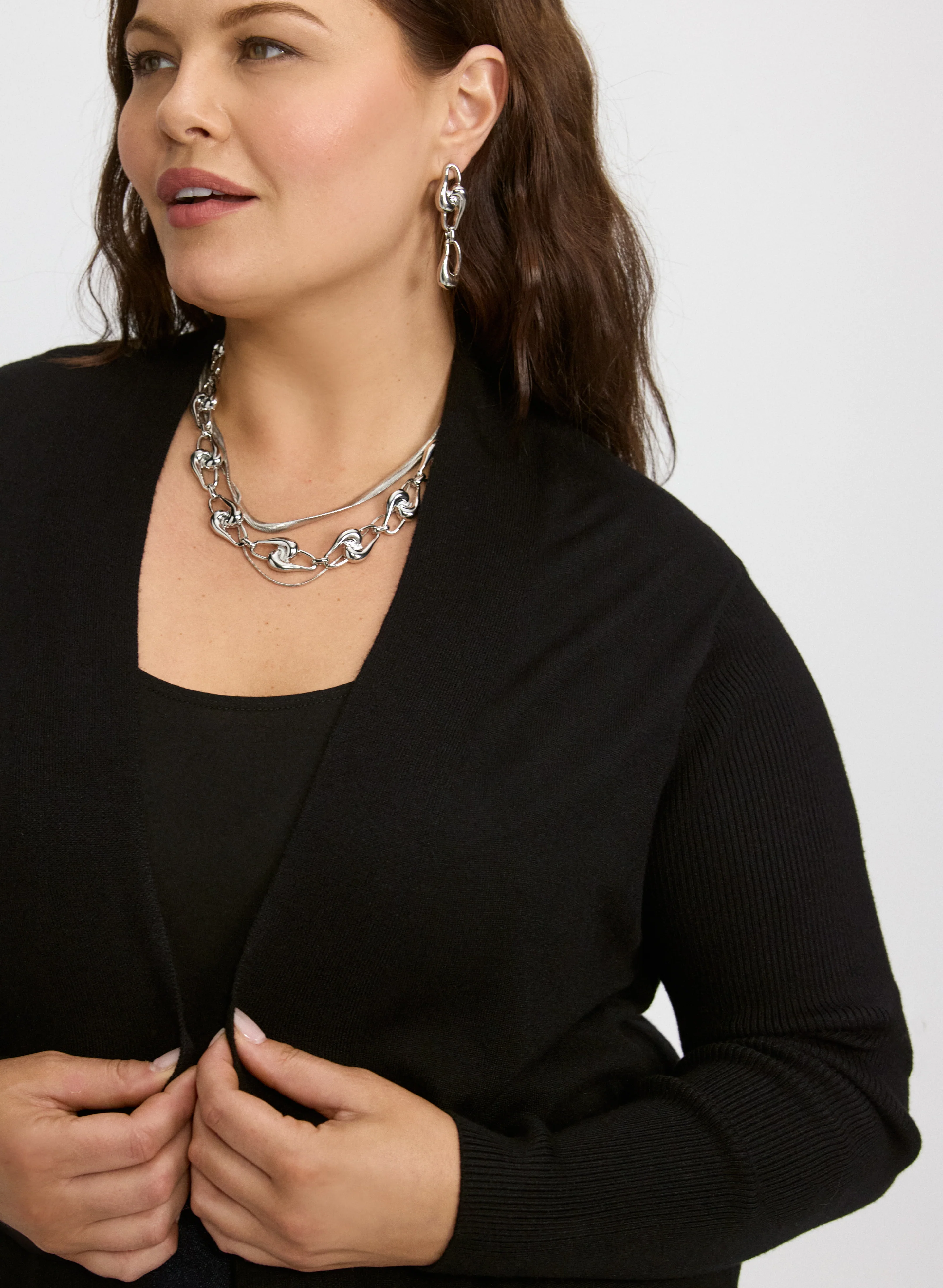 Knit Open-Front Cardigan - Image 5