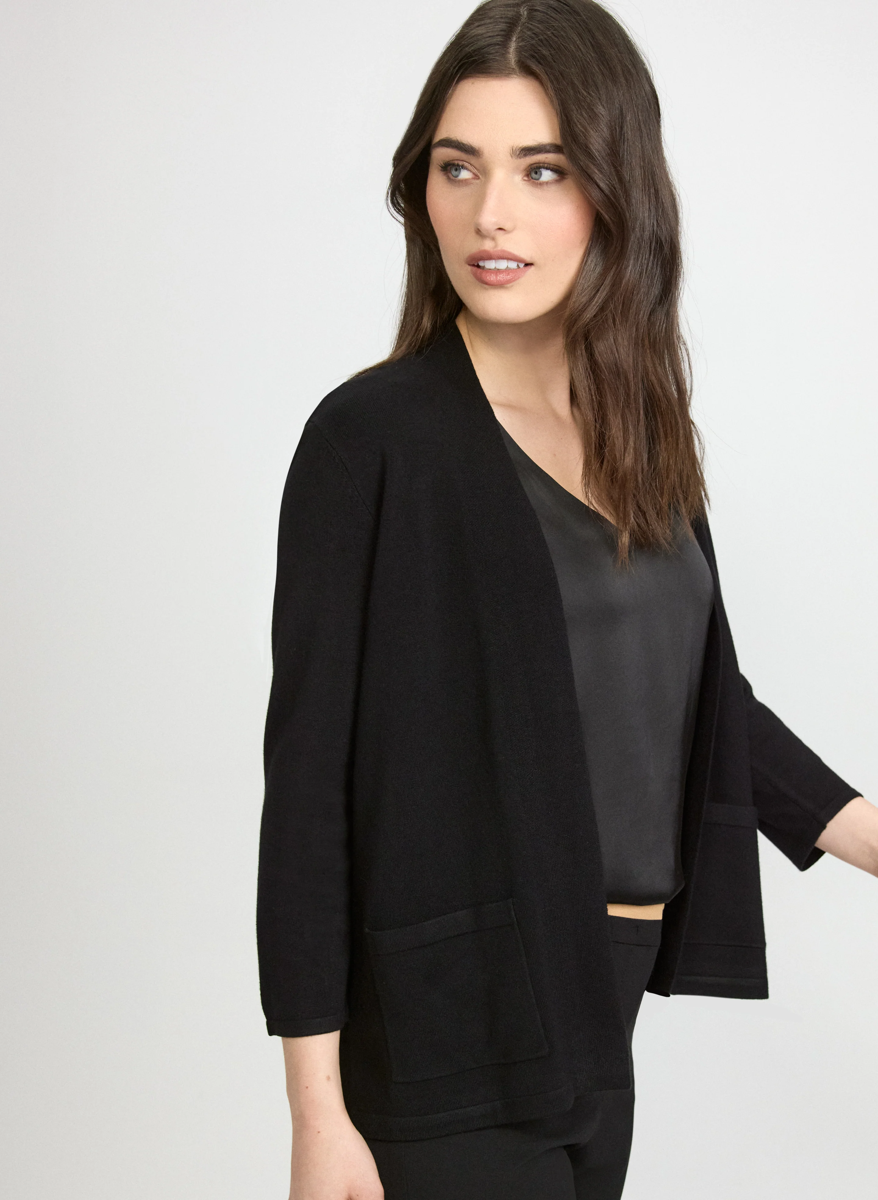 Knit Open-Front Cardigan - Image 2