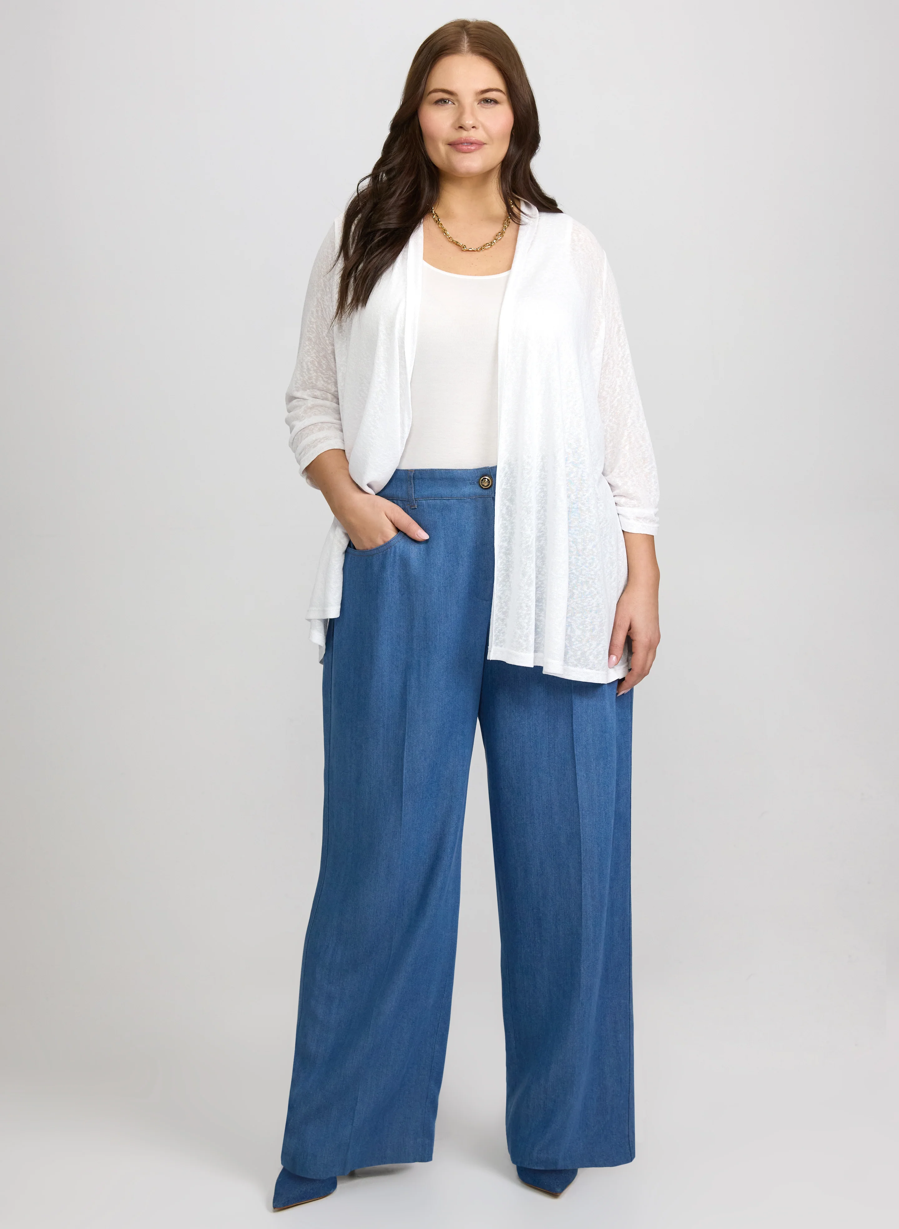 Knit Open-Front Cardigan - Image 3
