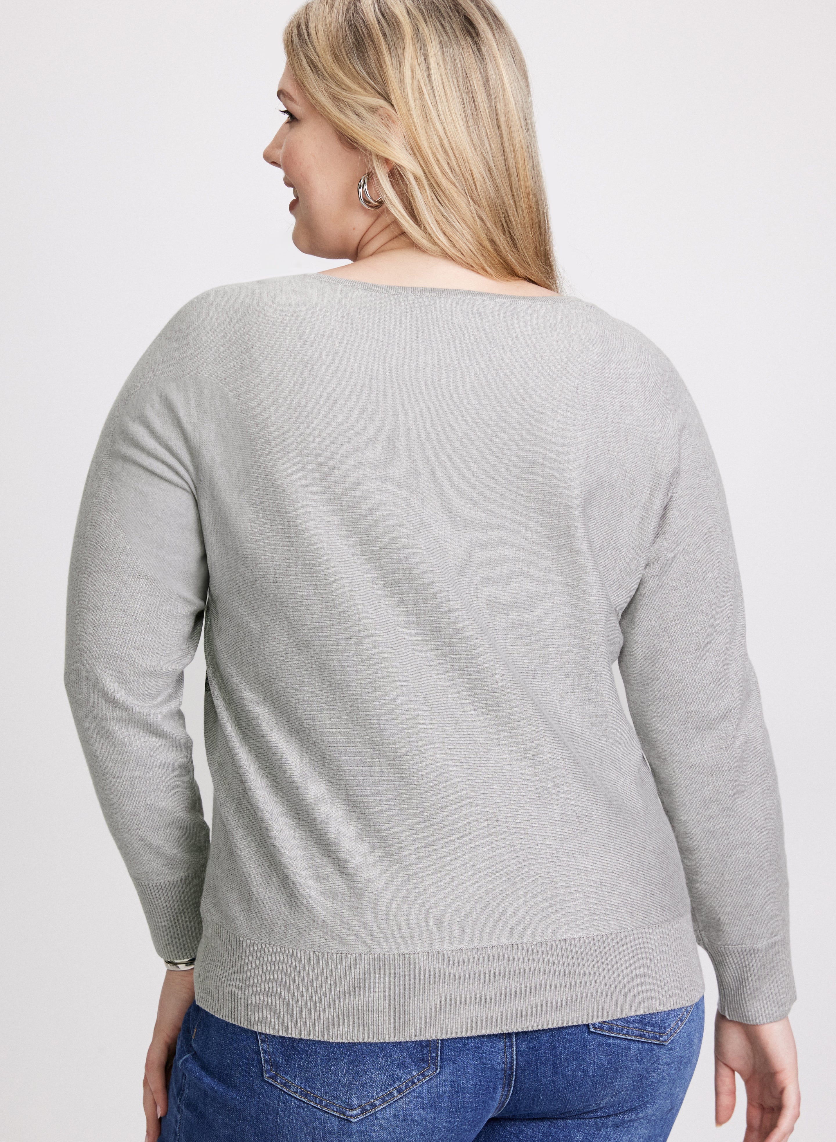 Lace Print Knit Pullover - Image 4