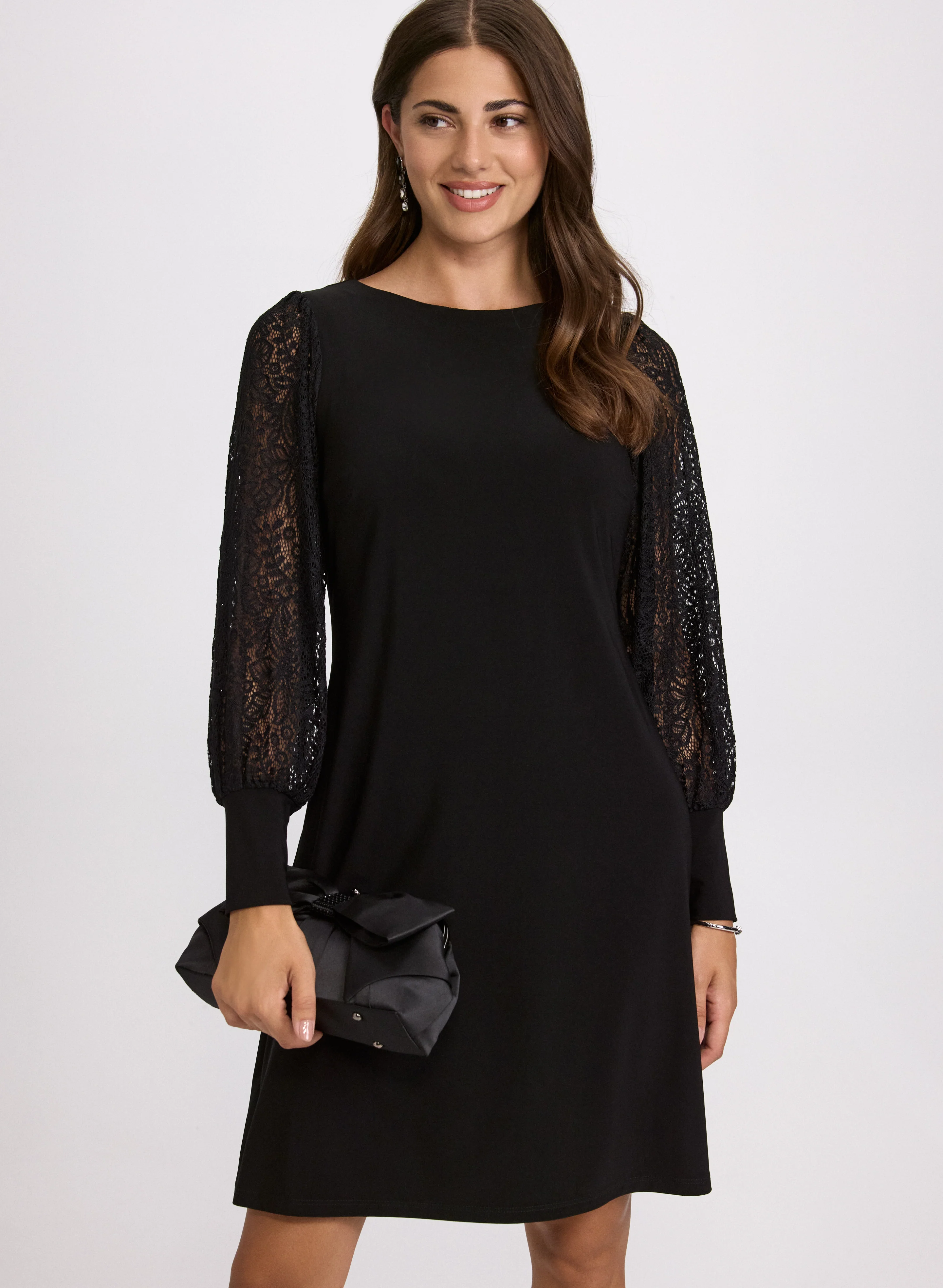 Lace Sleeve Dress - Image 5