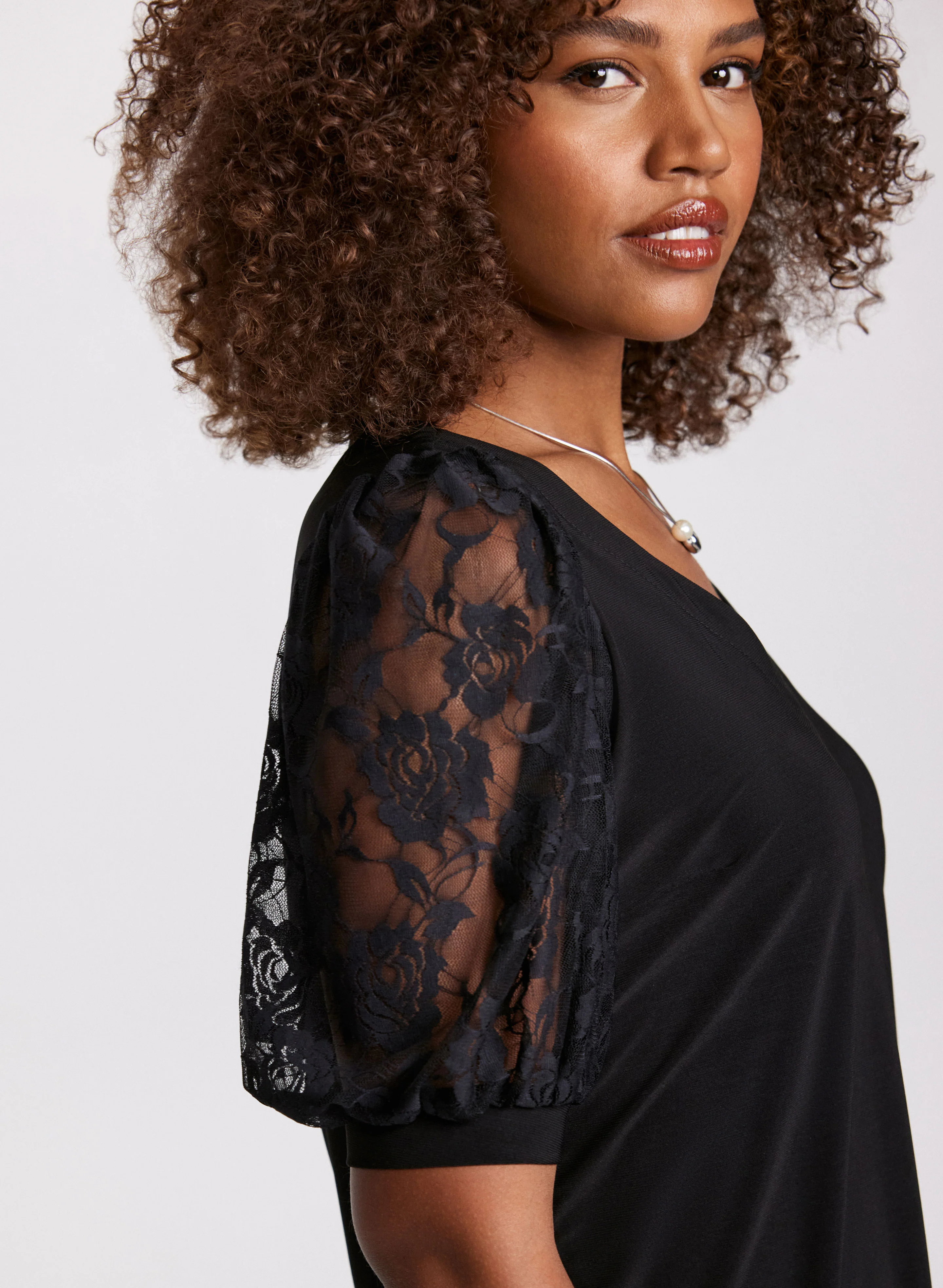 Lace Sleeve Top - Image 2