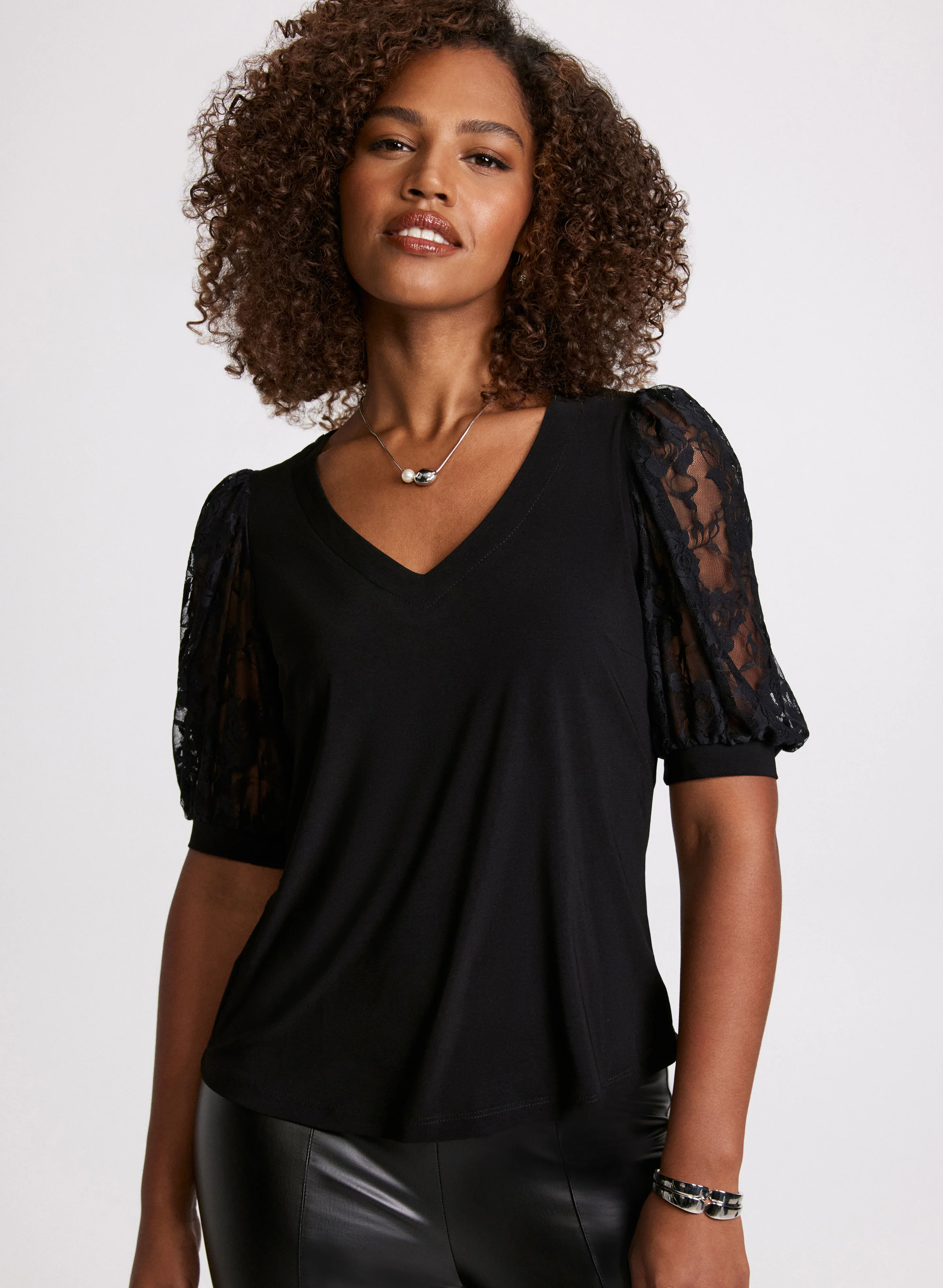 Lace Sleeve Top - Image 5