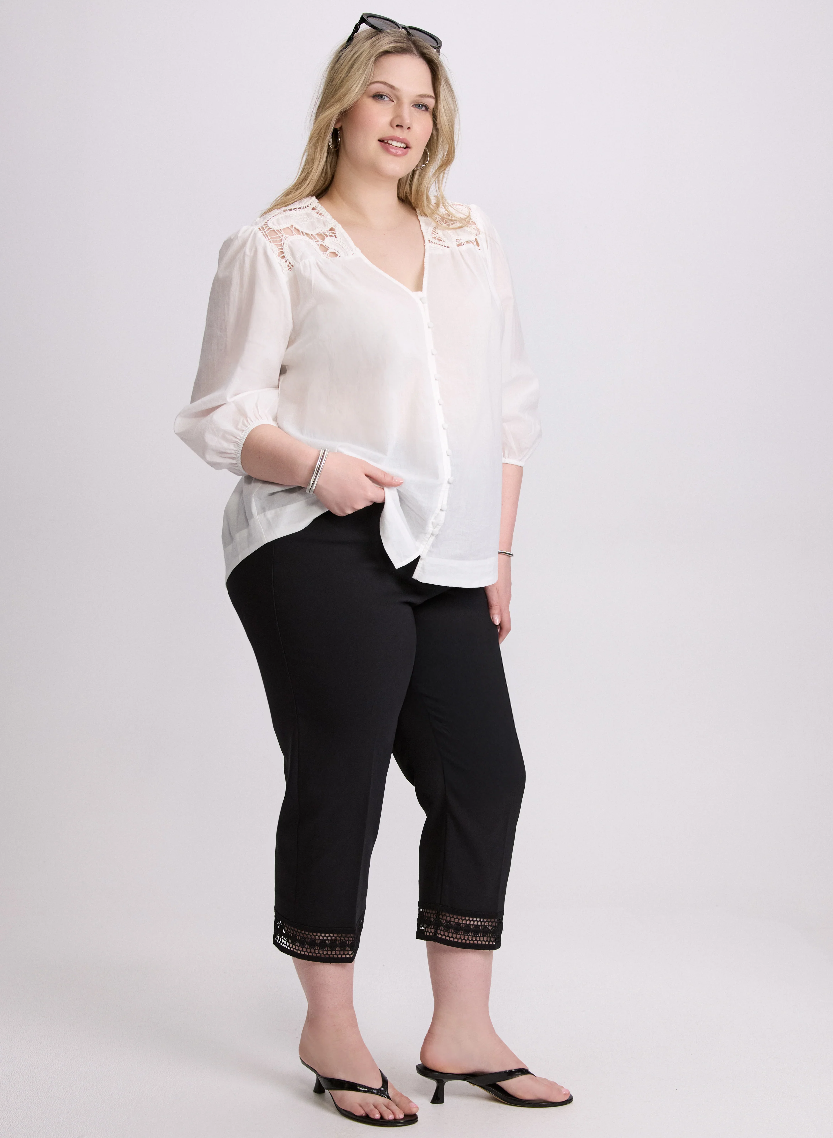 Lace Trim Capris - Image 3