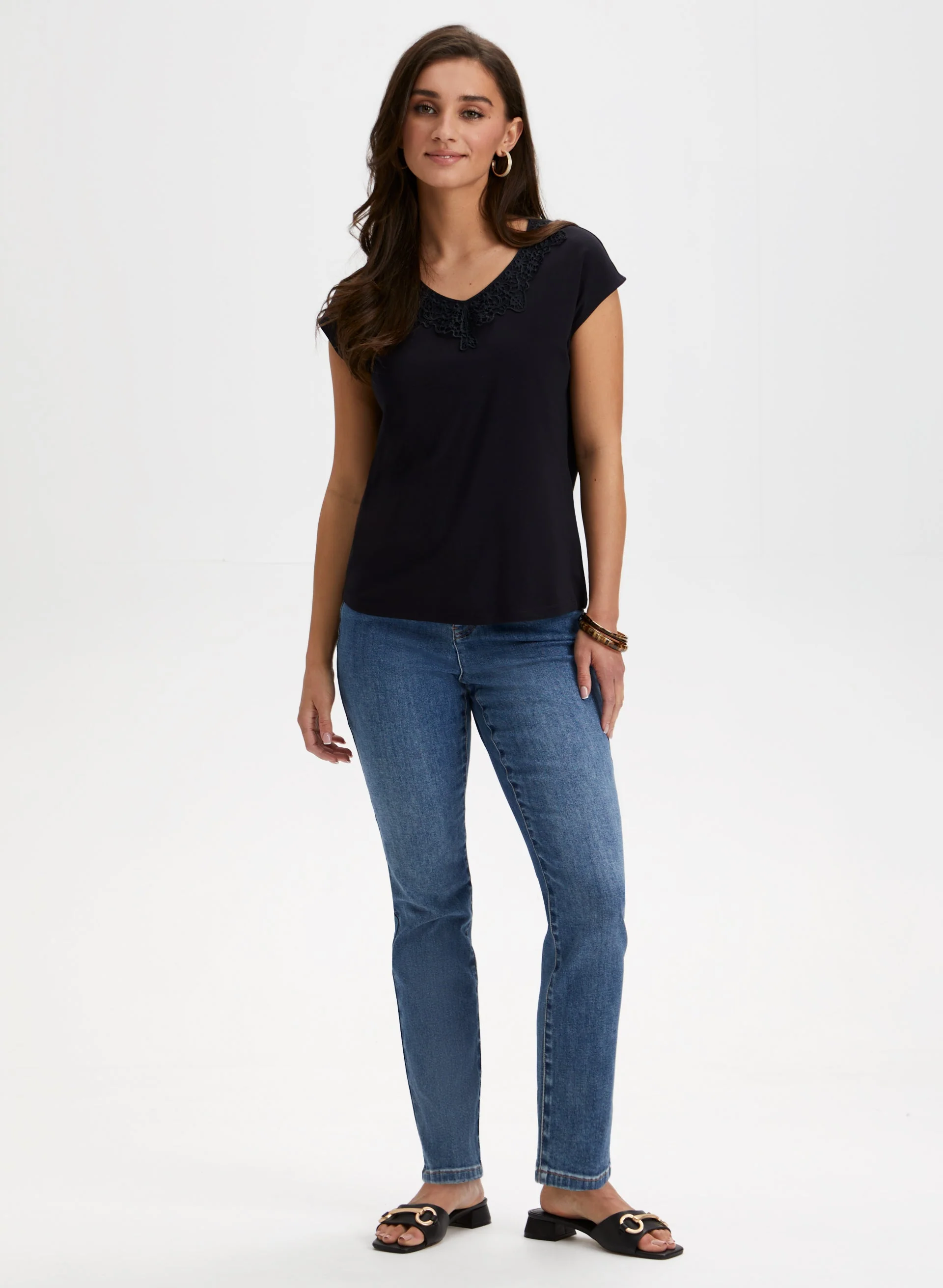 Lace Trim Tee - Image 3