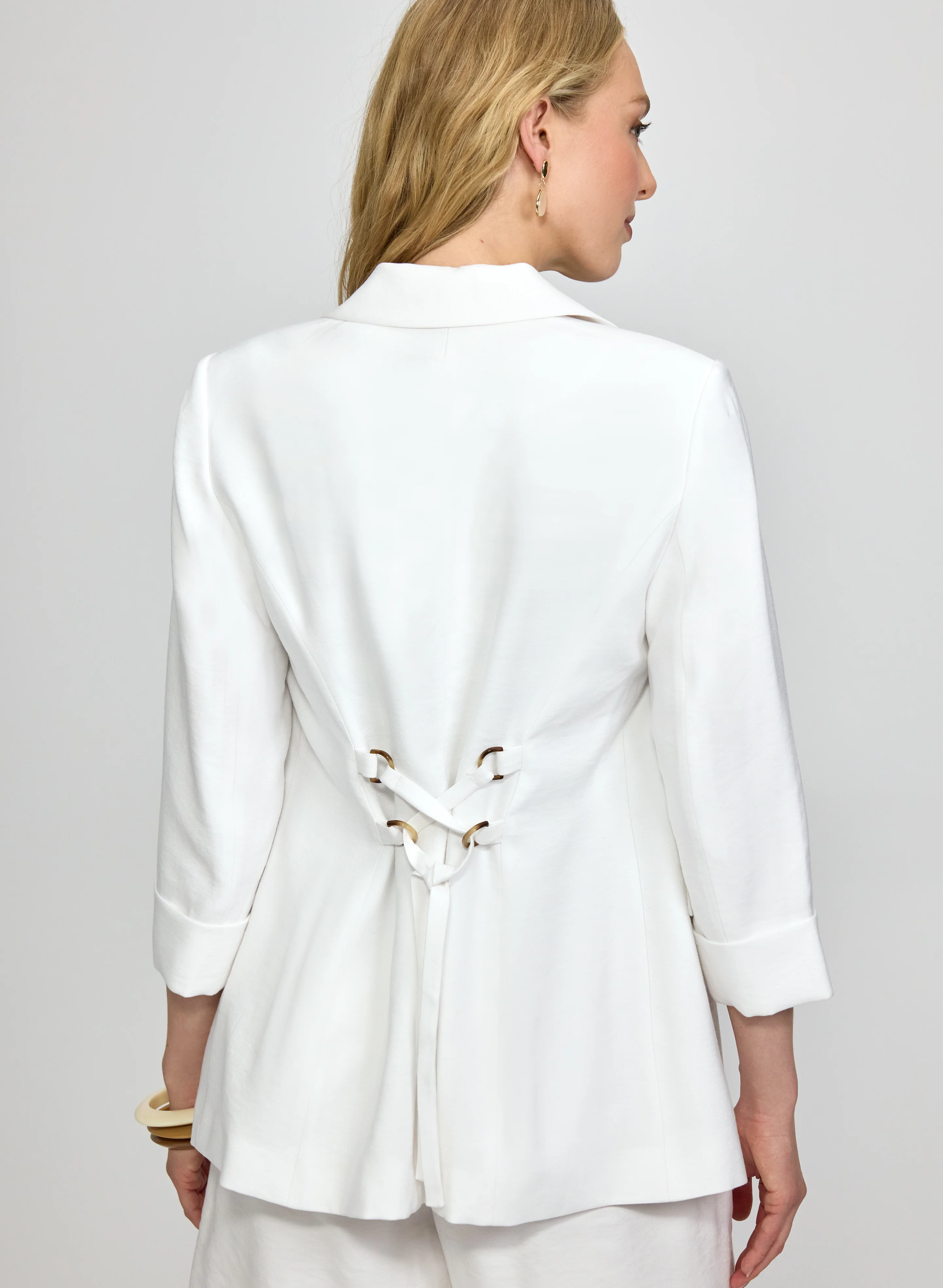 Lace-Up Back Blazer - Image 2