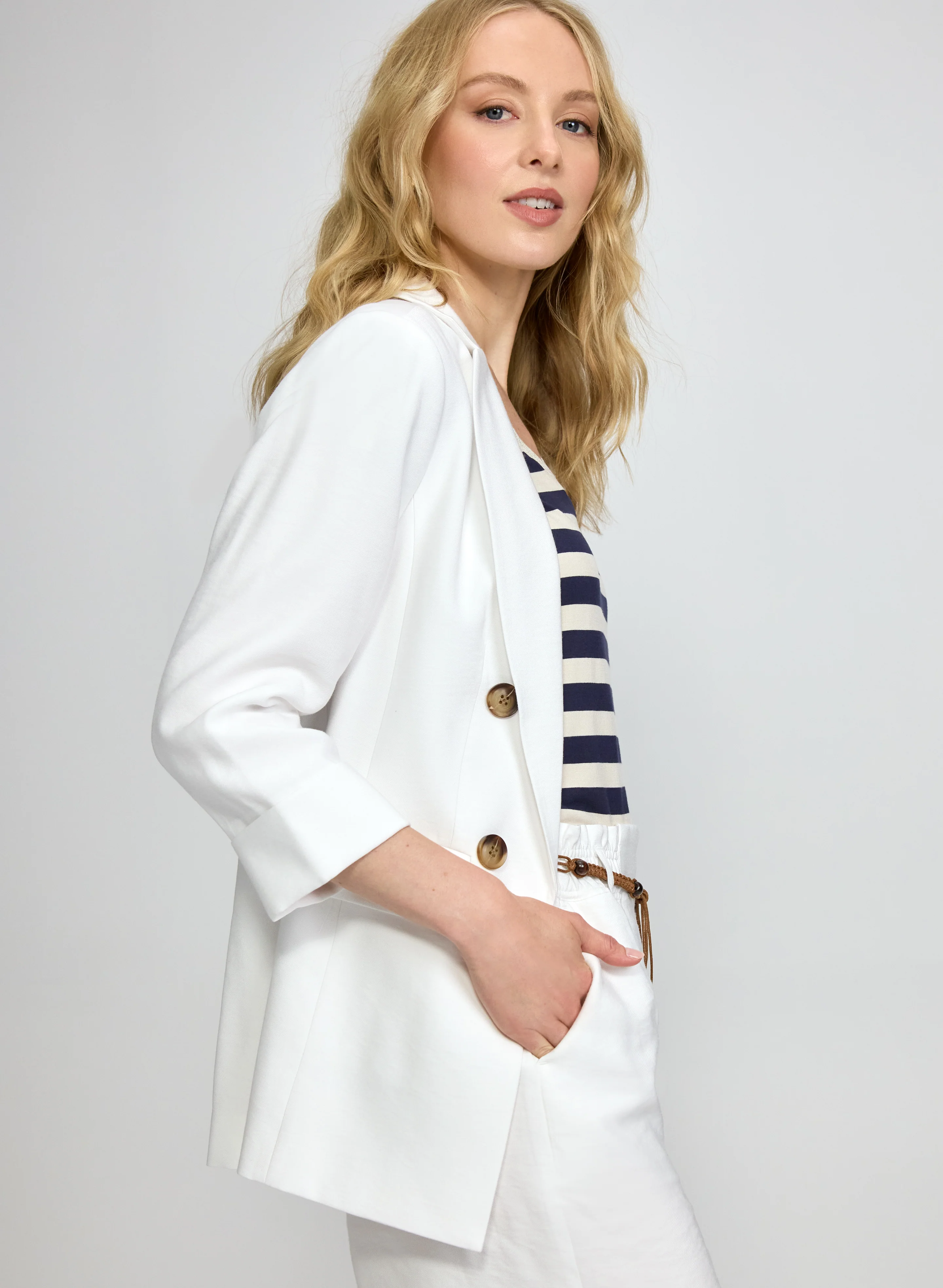 Lace-Up Back Blazer - Image 4