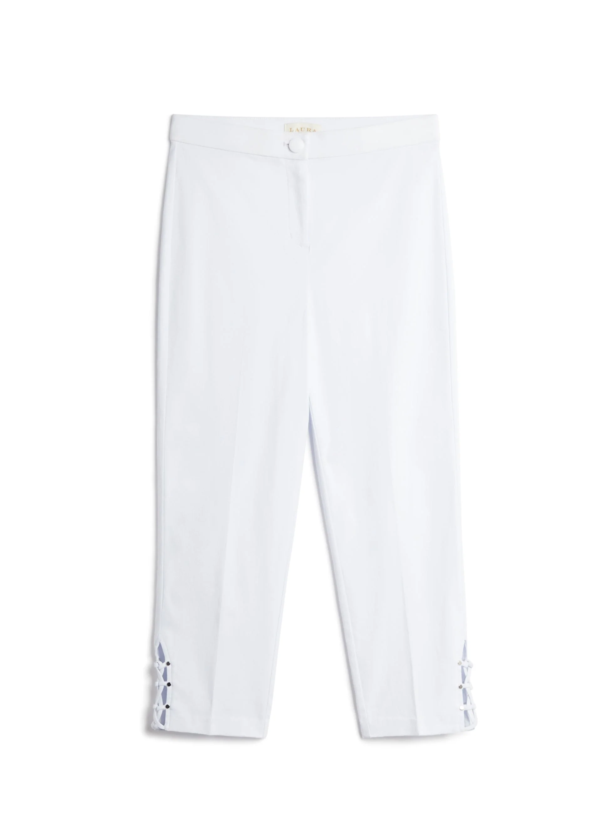 Lace-Up Detail Capri Pants - Image 6