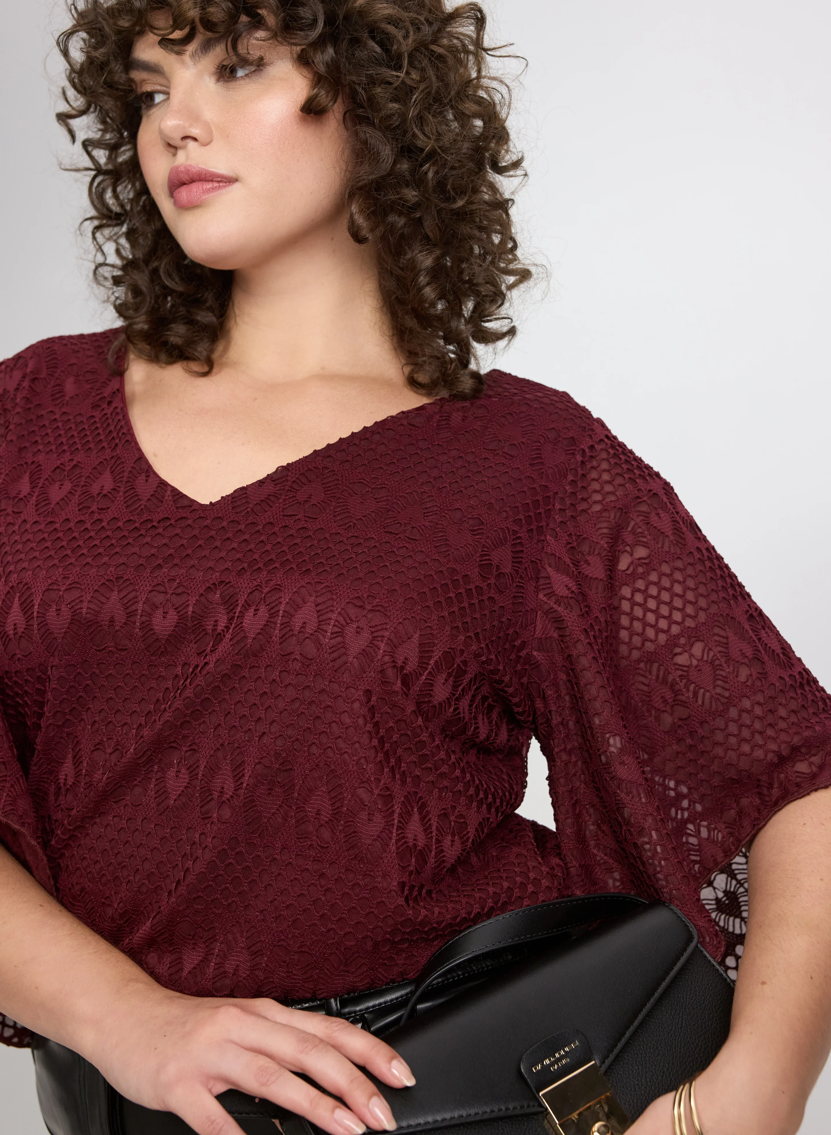 Lace V-Neck Blouse - Image 2