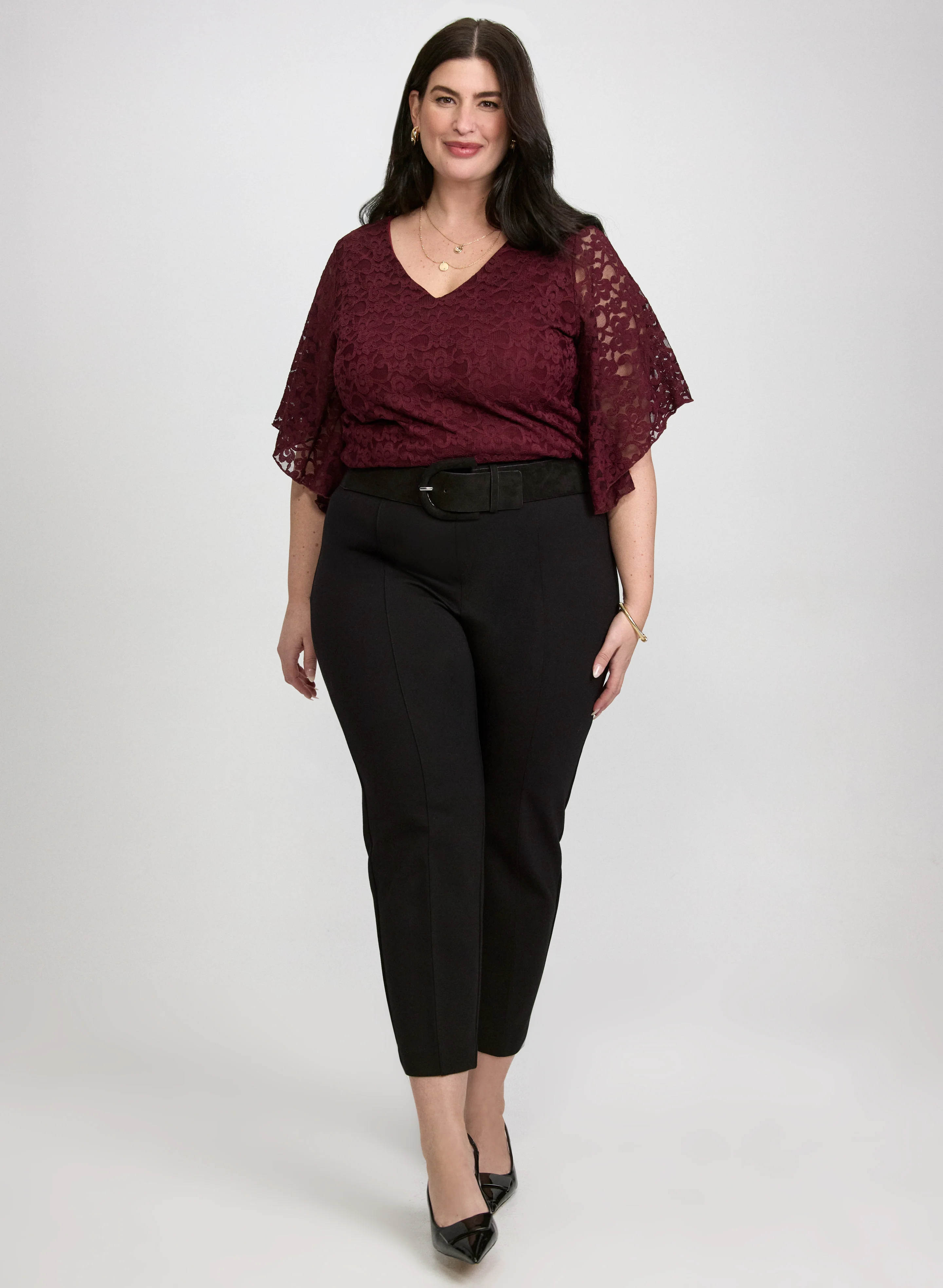 Lace V-Neck Blouse - Image 3
