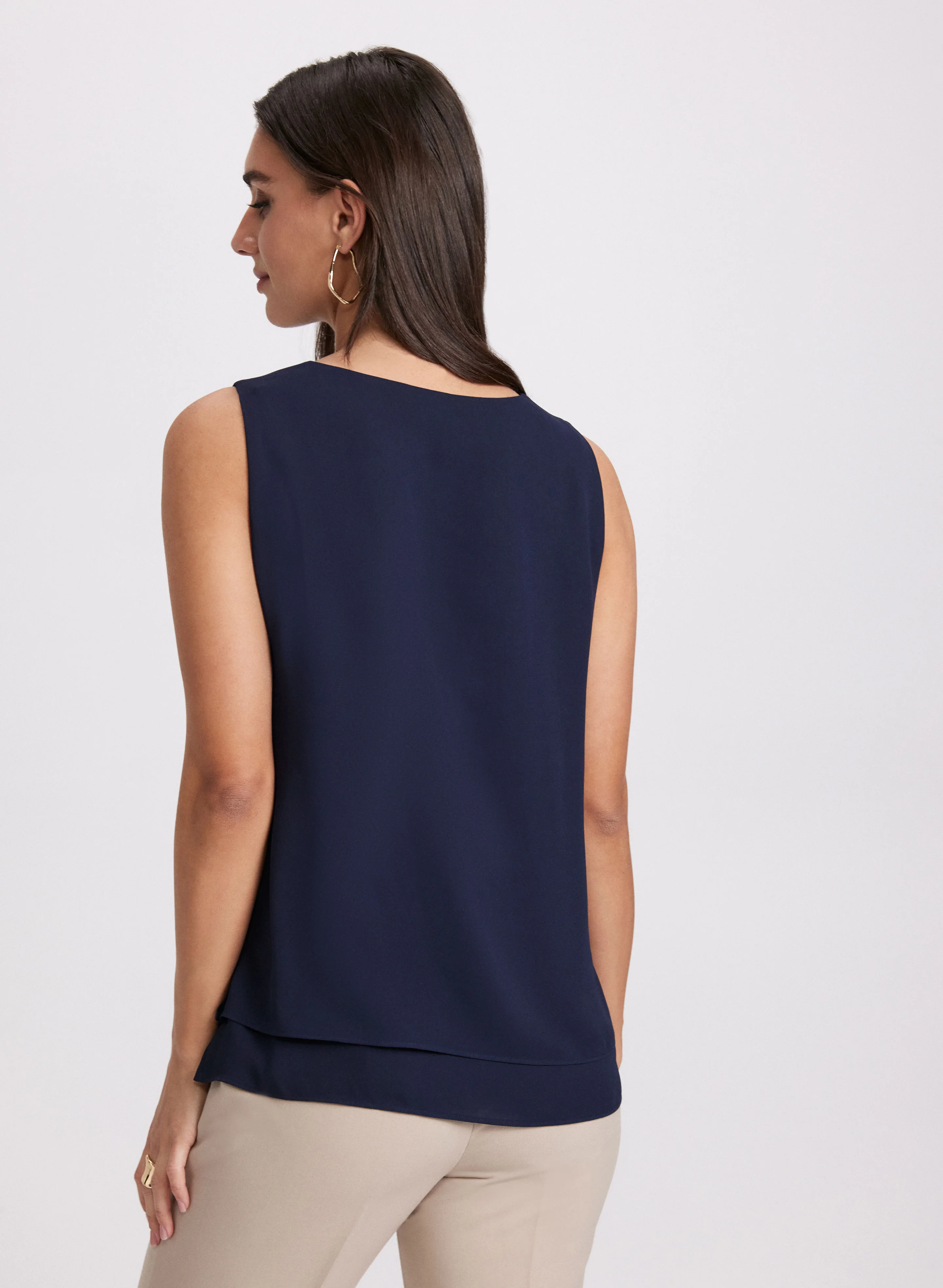 Layered Crepe Blouse - Image 4