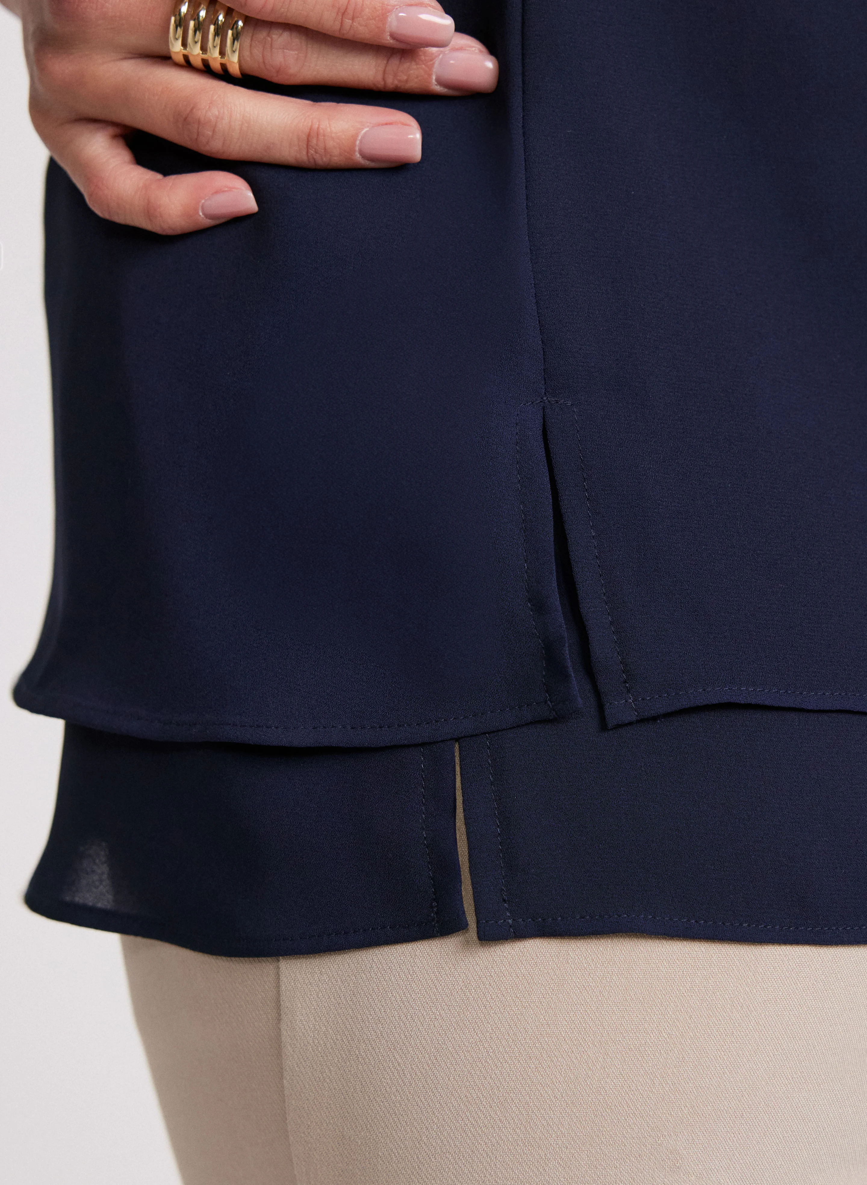 Layered Crepe Blouse - Image 5