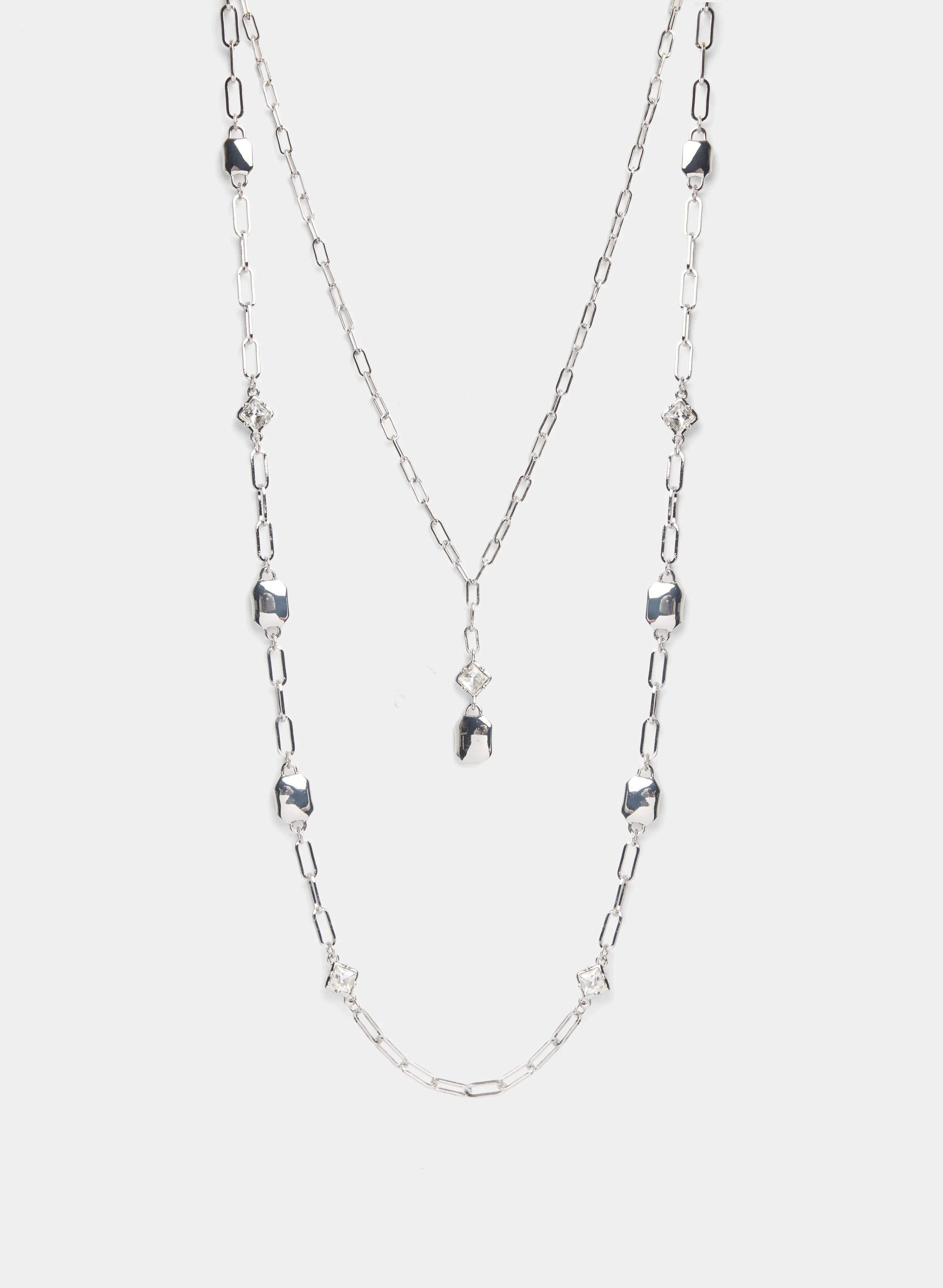 Layered Cube Link Necklace